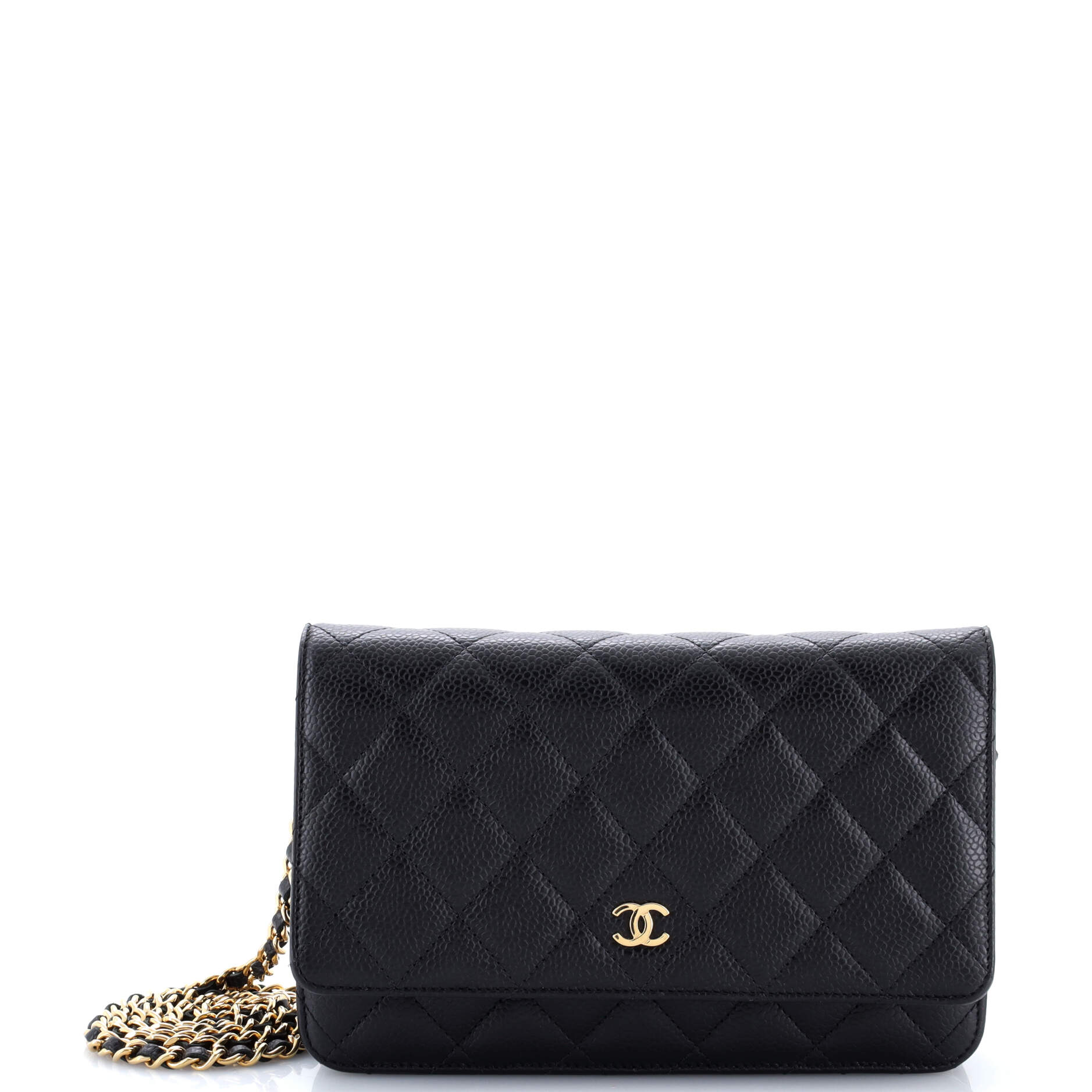 Wallet on Chain Quilted Caviar