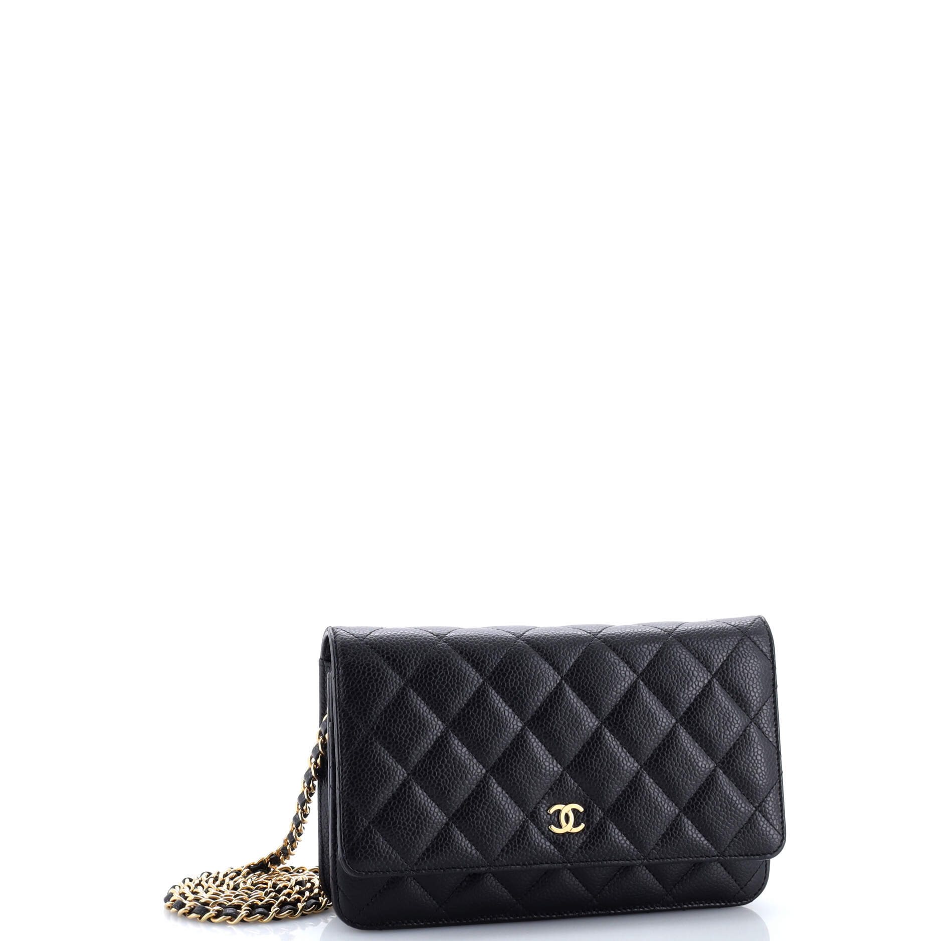 Wallet on Chain Quilted Caviar