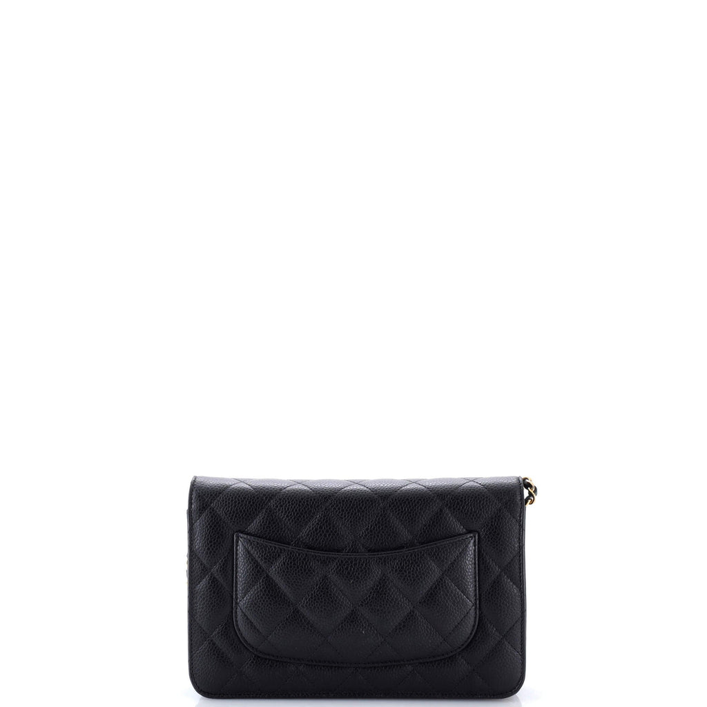 Wallet on Chain Quilted Caviar