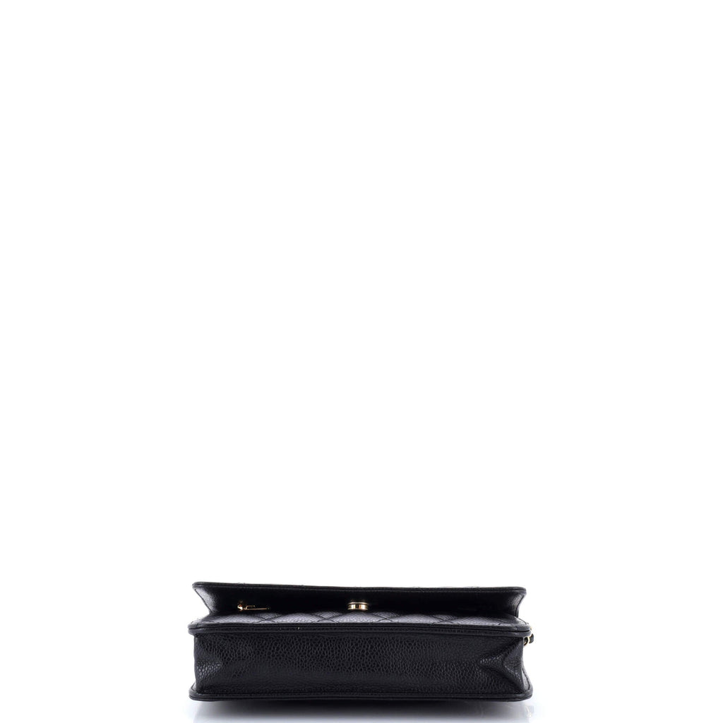 Wallet on Chain Quilted Caviar
