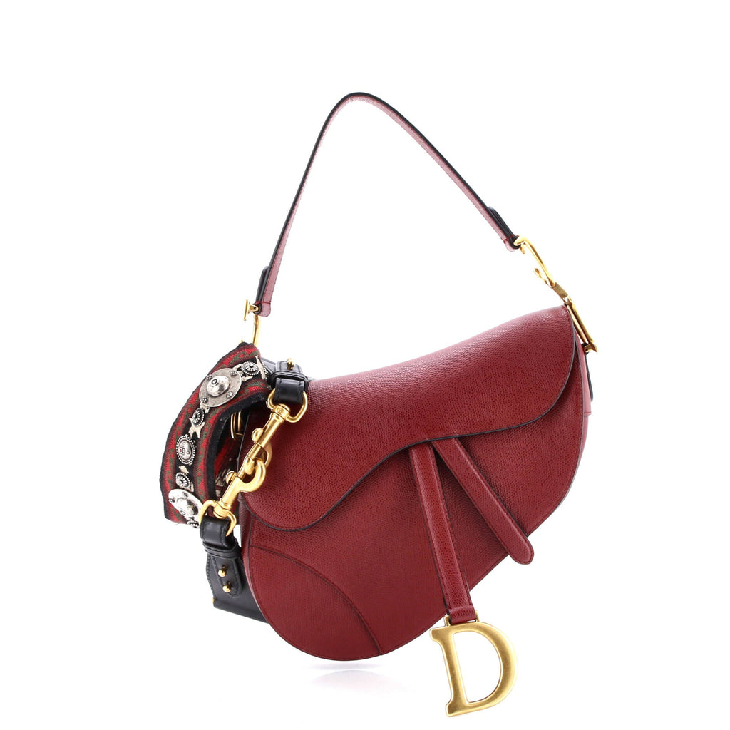 Saddle Handbag Leather Medium