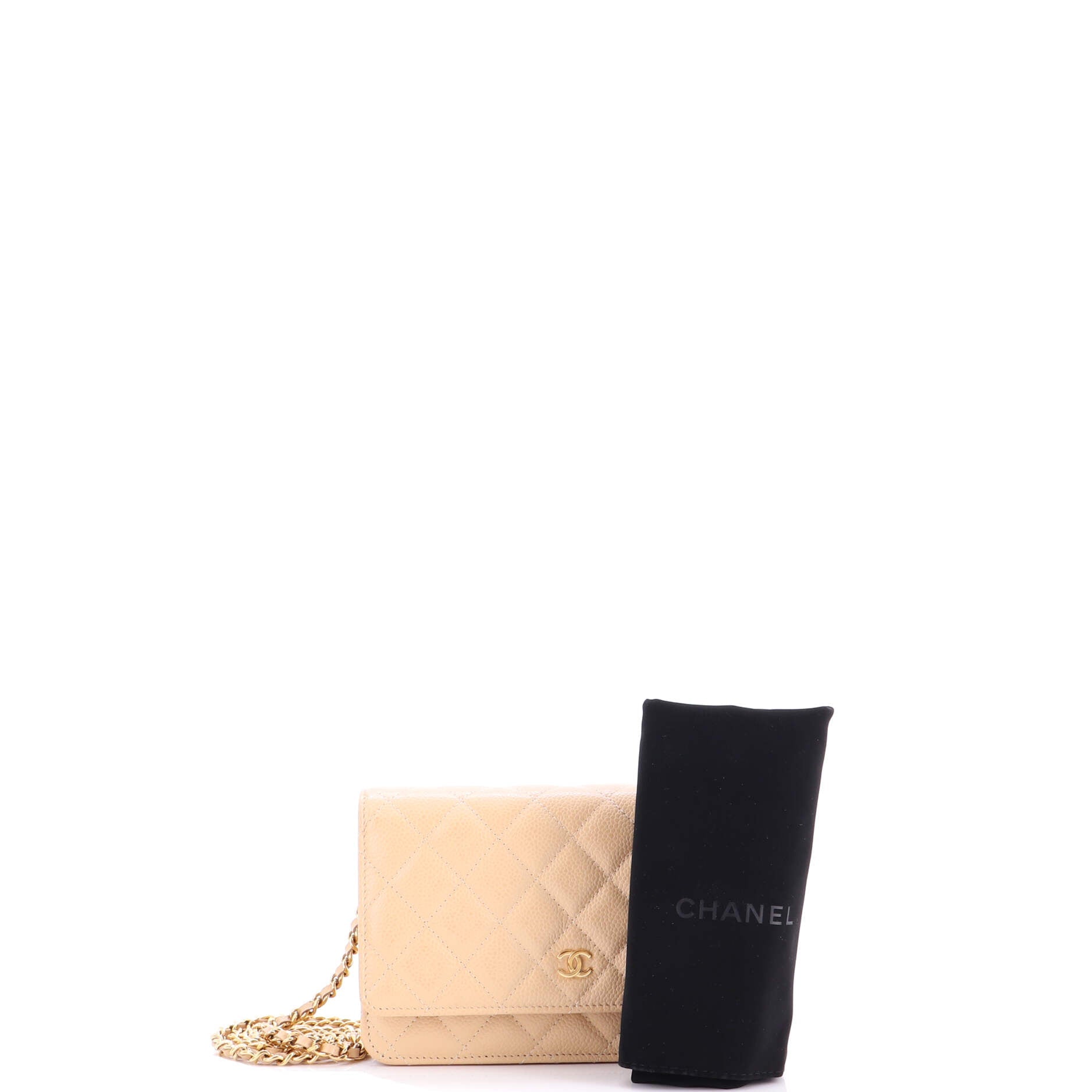 Wallet on Chain Quilted Caviar
