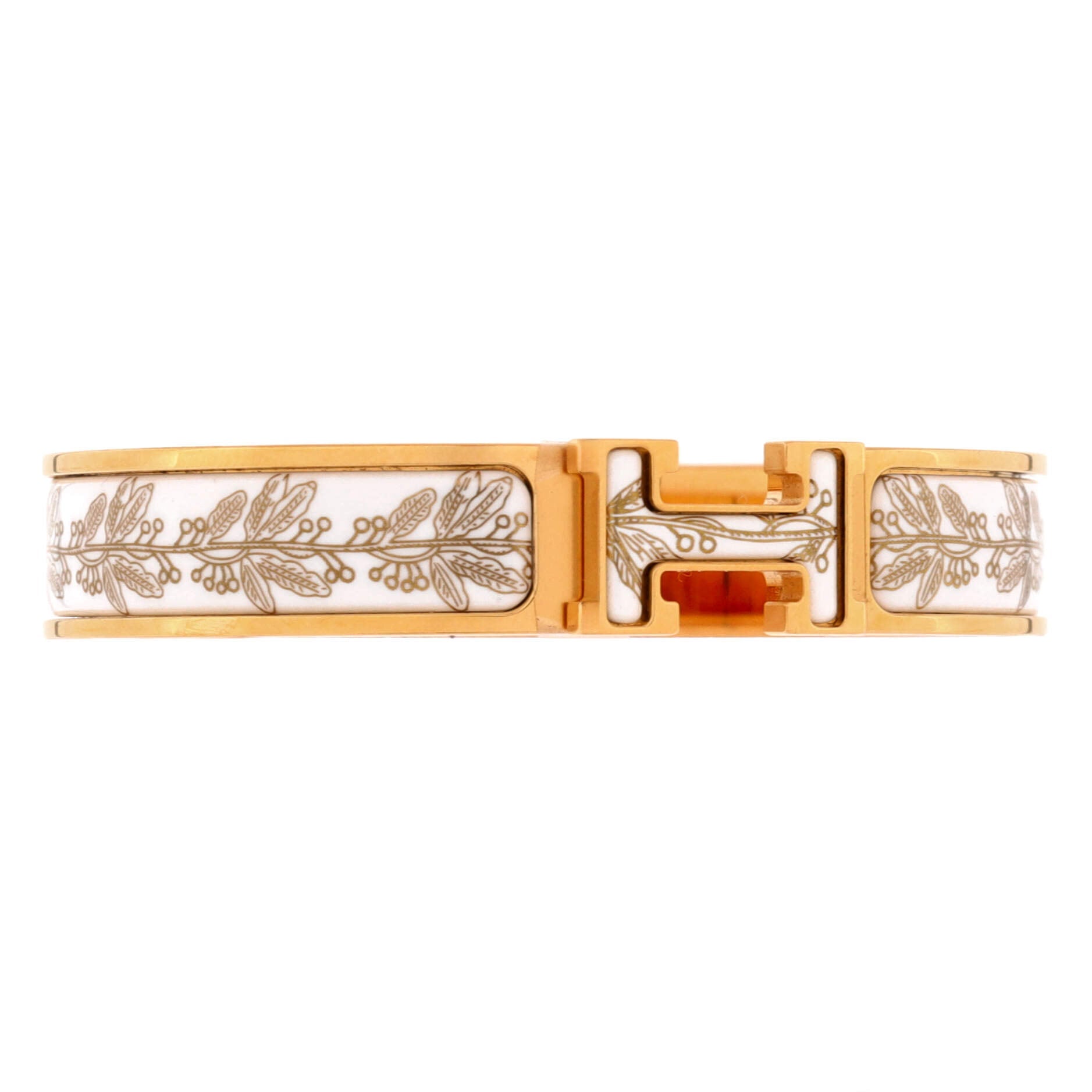 Clic H Bracelet Printed Enamel Extra Narrow