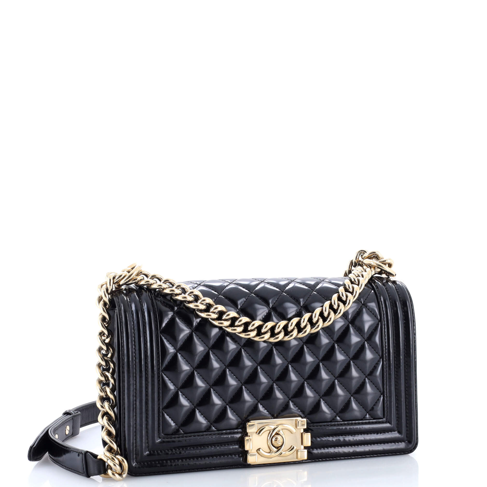 Boy Flap Bag Quilted Iridescent Glazed Calfskin Old Medium
