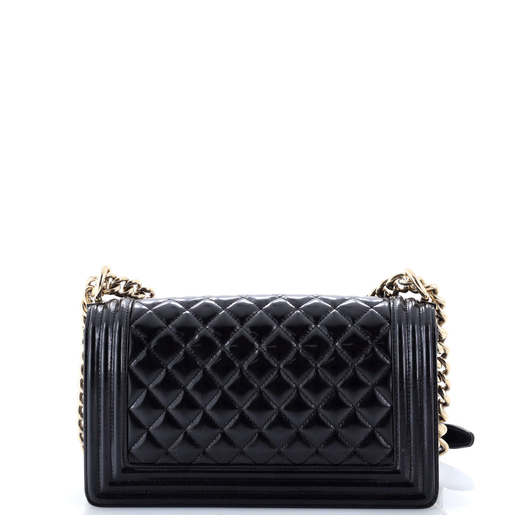 Boy Flap Bag Quilted Iridescent Glazed Calfskin Old Medium