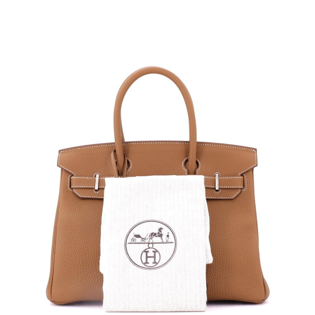 Birkin Handbag Gold Togo with Palladium Hardware 30
