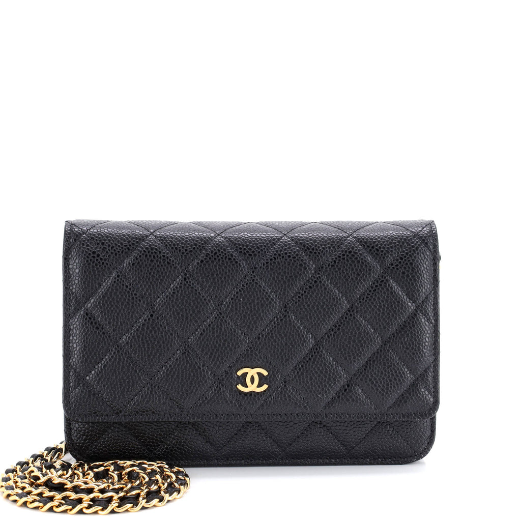 Wallet on Chain Quilted Caviar