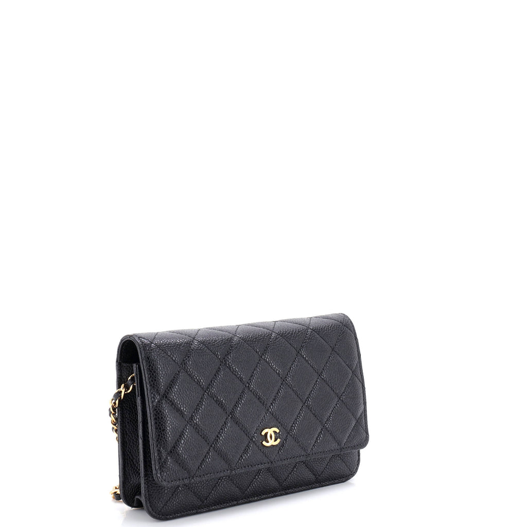 Wallet on Chain Quilted Caviar
