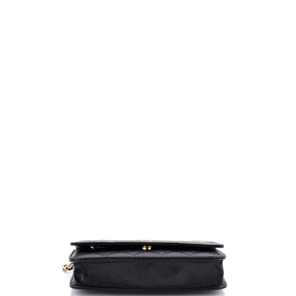 Wallet on Chain Quilted Caviar