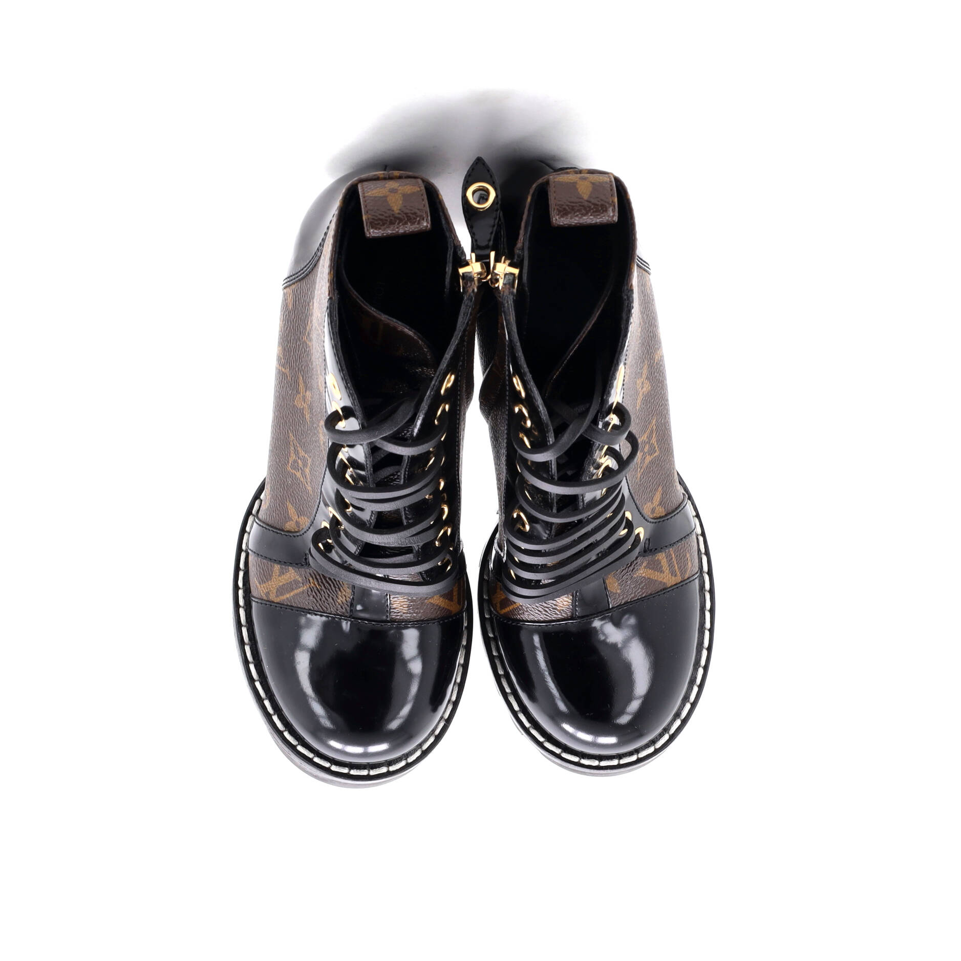 Women's Star Trail Ankle Boots Monogram Canvas with Patent