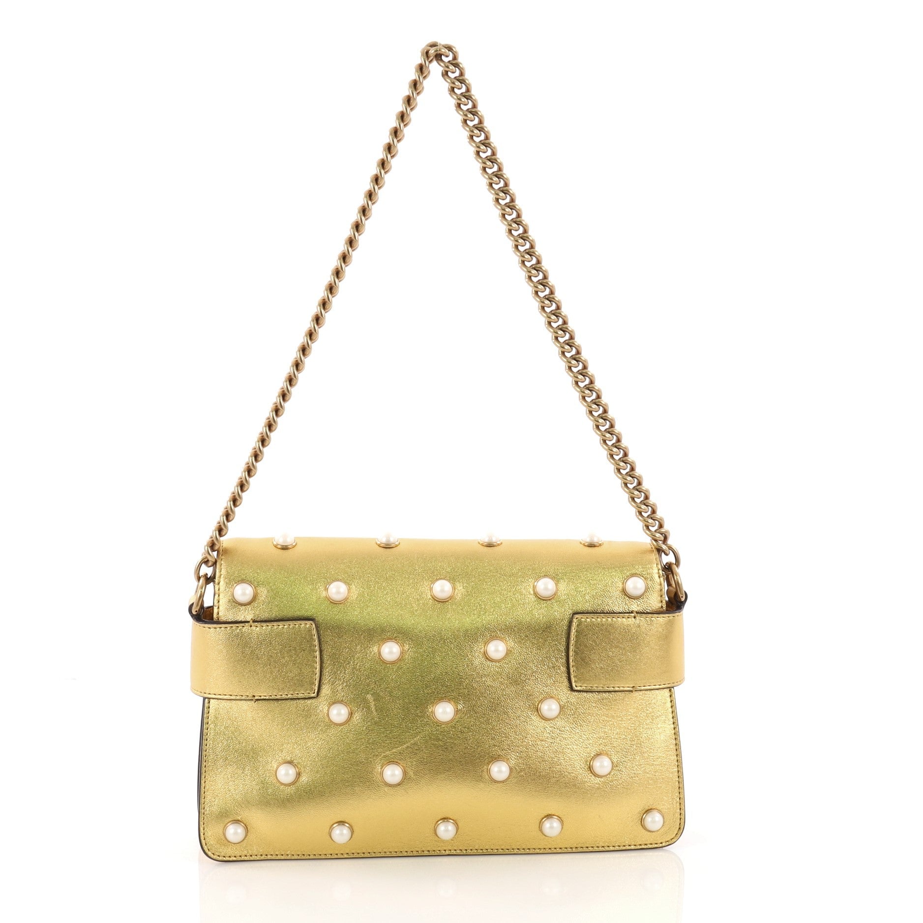 Broadway Pearly Bee Shoulder Bag Embellished Leather Mini