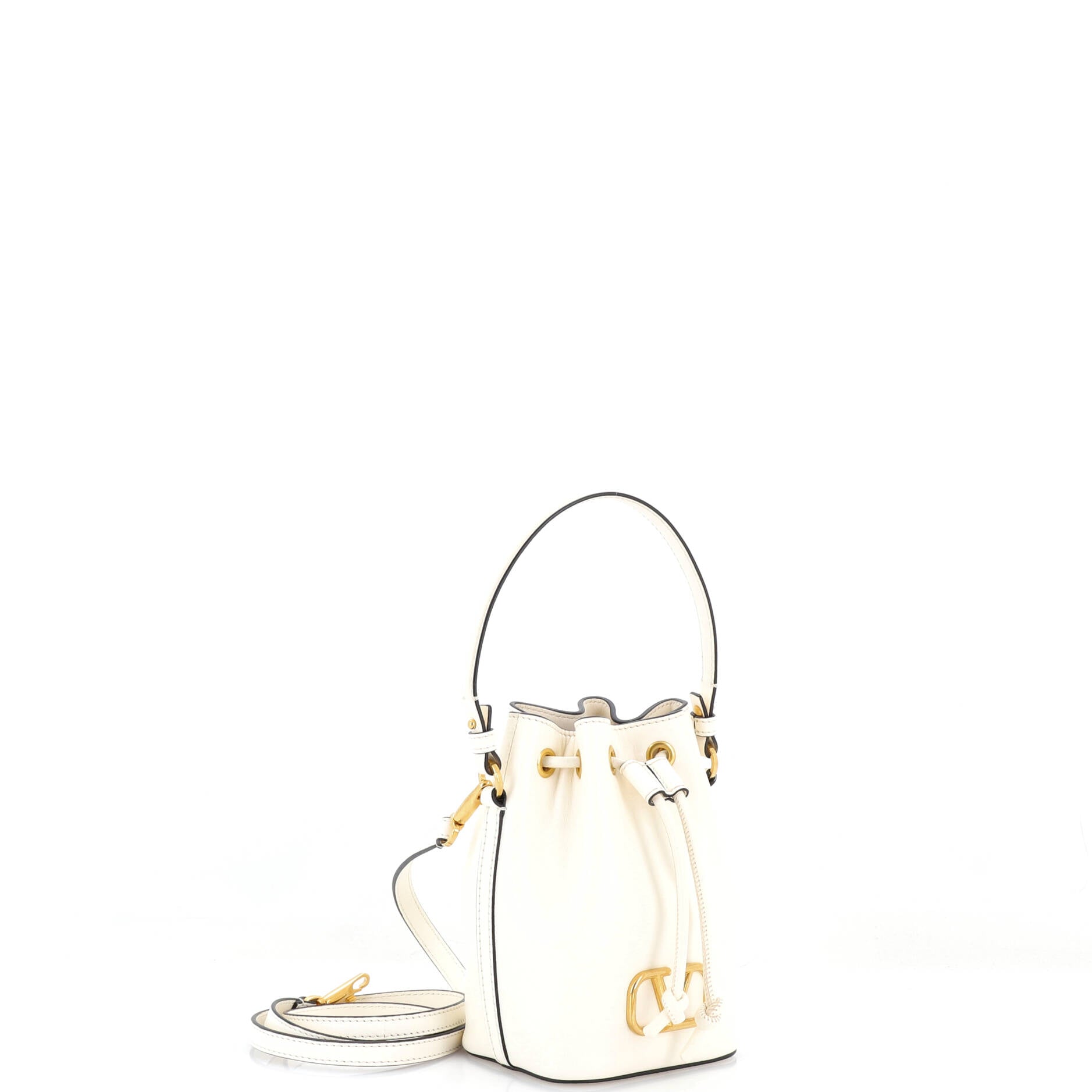VLogo Signature Bucket Bag Leather Mini