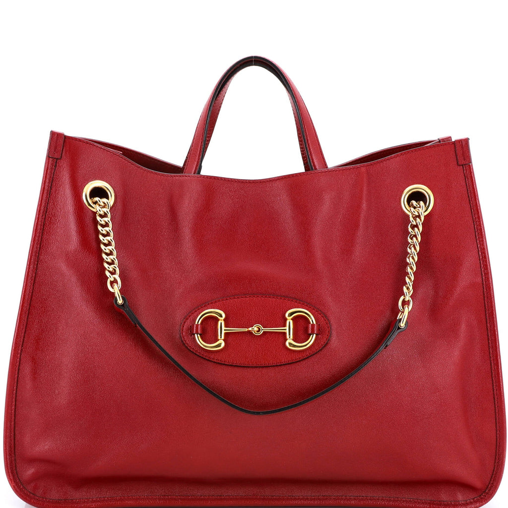 Horsebit 1955 Chain Tote Leather Large