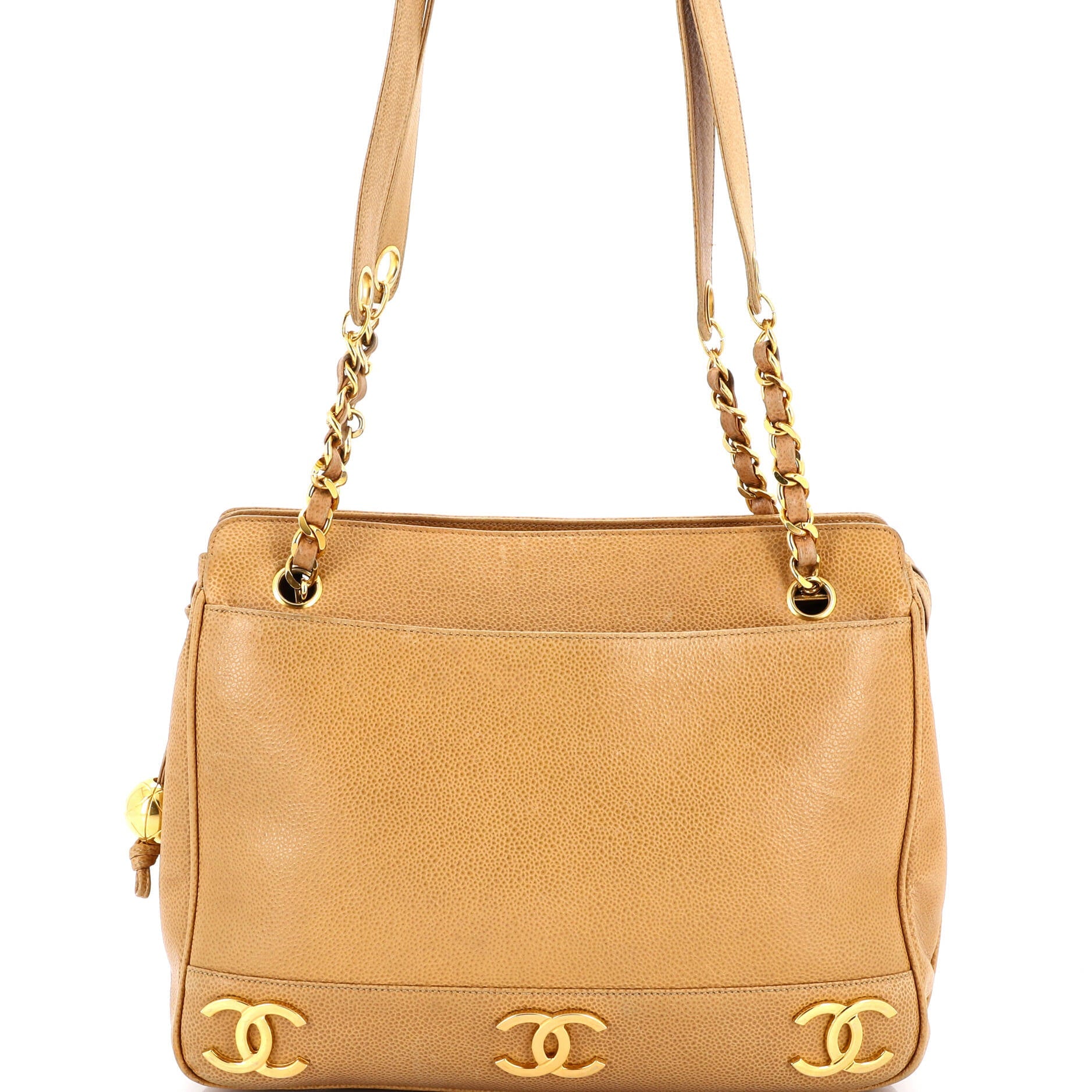 Vintage Metal CC Shoulder Bag Caviar Small