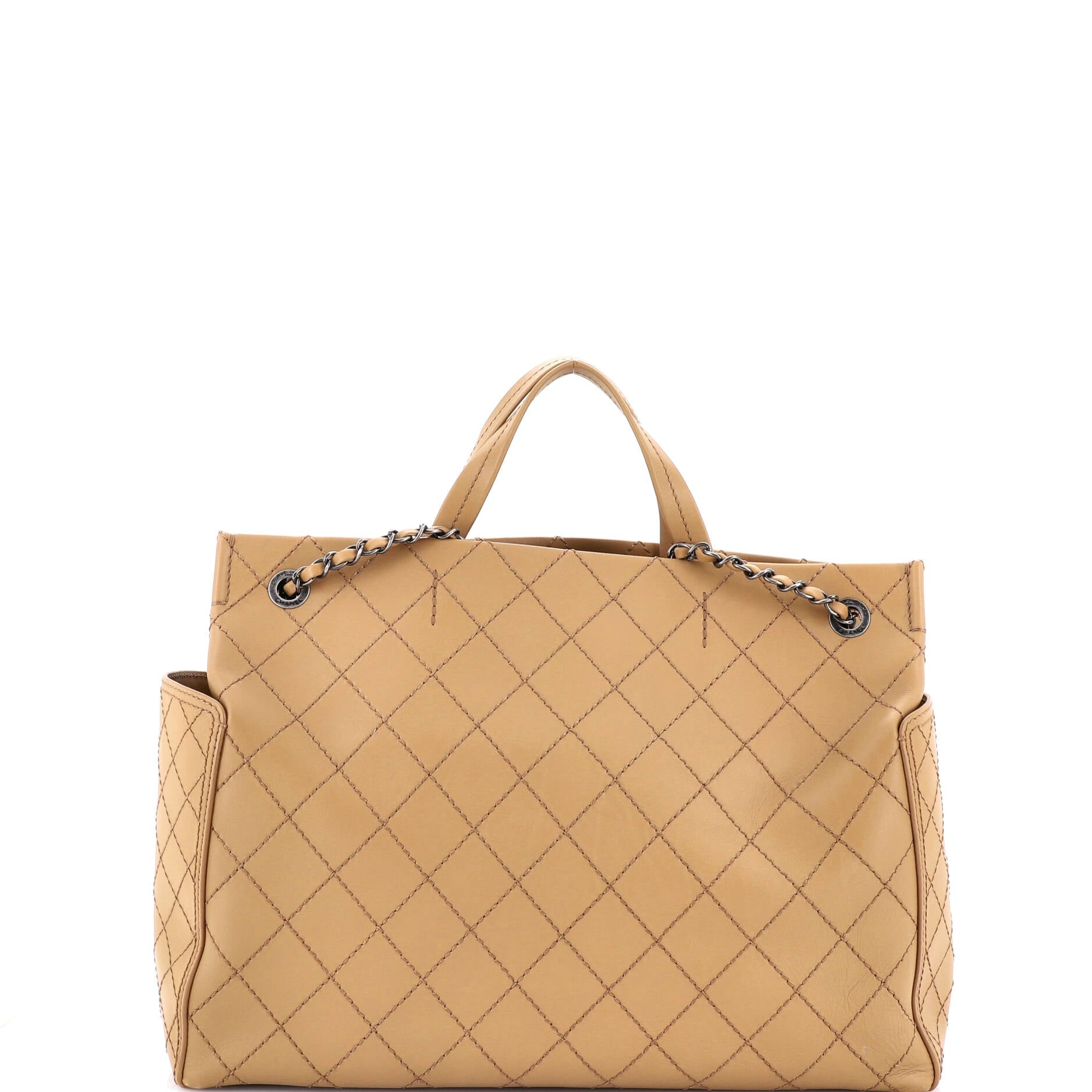 CC Pocket Tote Quilted Calfskin Large