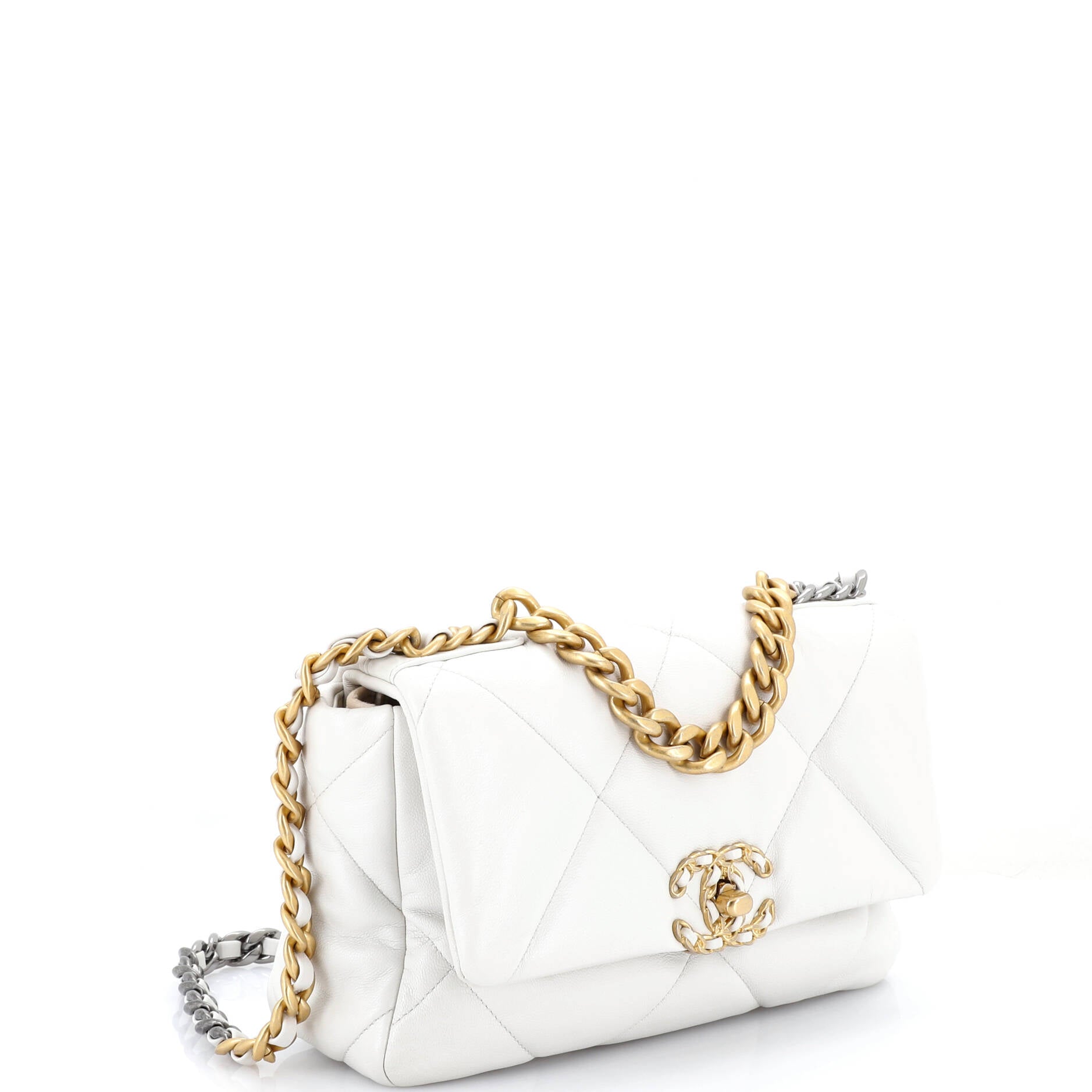 19 Flap Bag Quilted Leather Medium