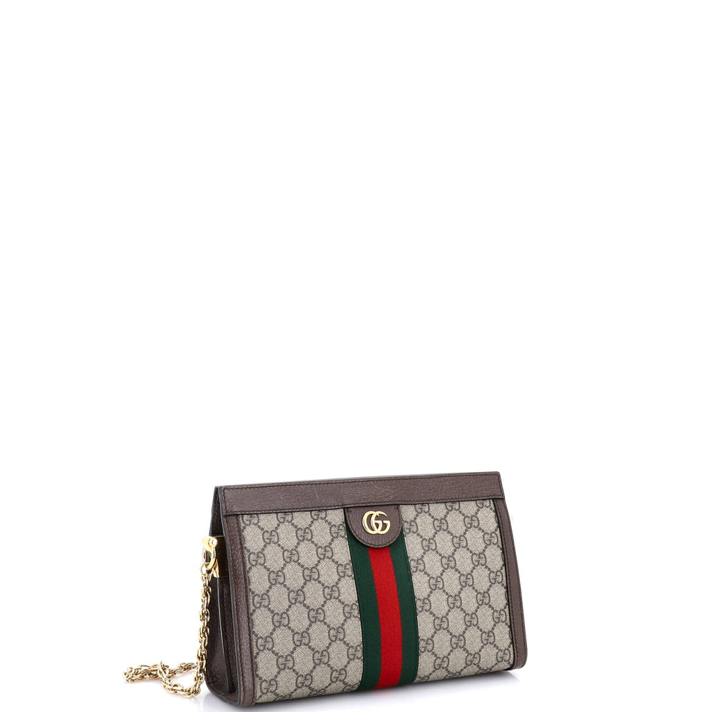 Ophidia Chain Shoulder Bag GG Coated Canvas Small