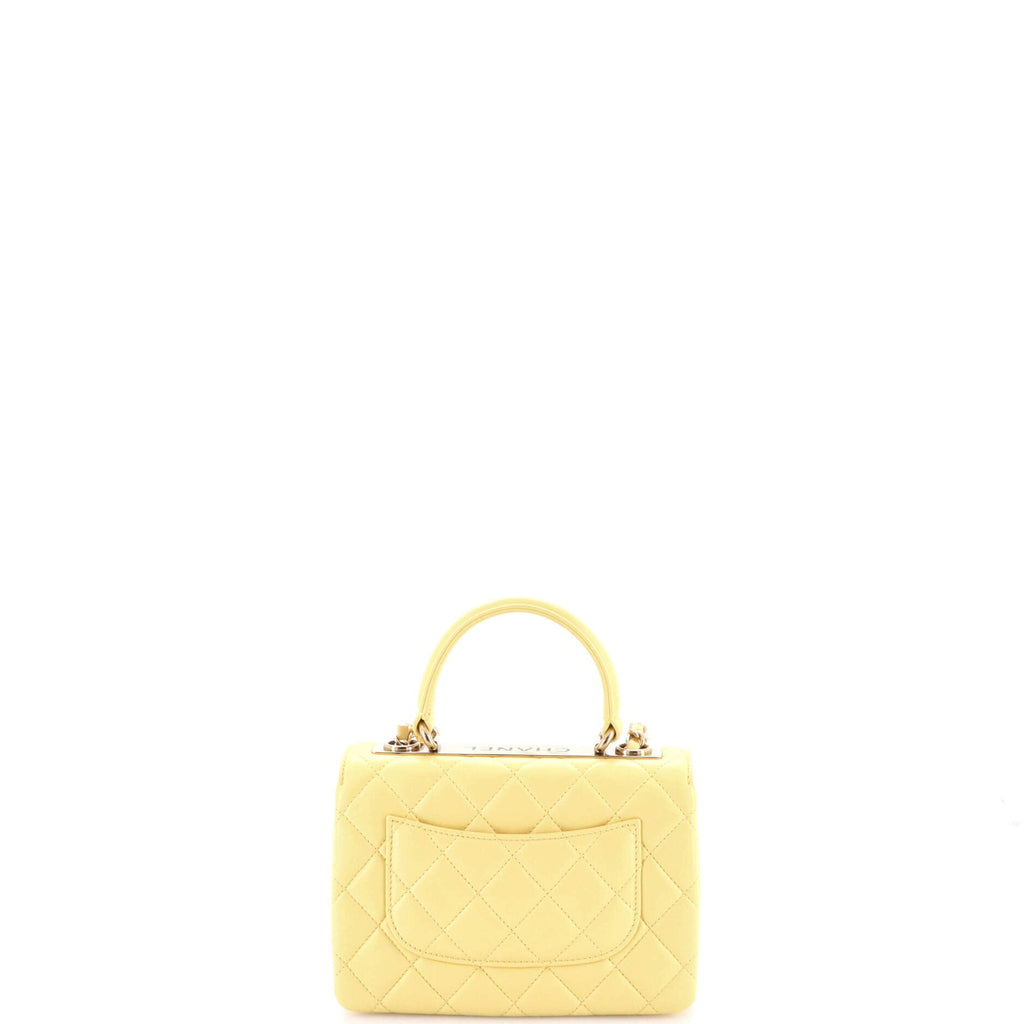 Trendy CC Top Handle Bag Quilted Lambskin Small