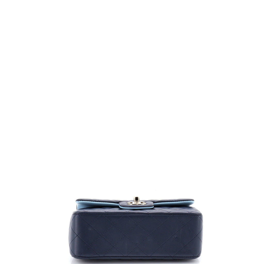 Classic Single Flap Top Handle Bag Quilted Lambskin Mini