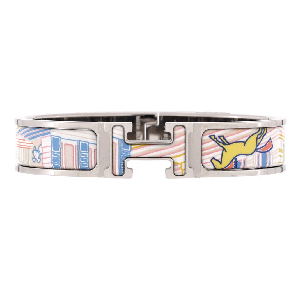 Clic H Bracelet Printed Enamel Extra Narrow
