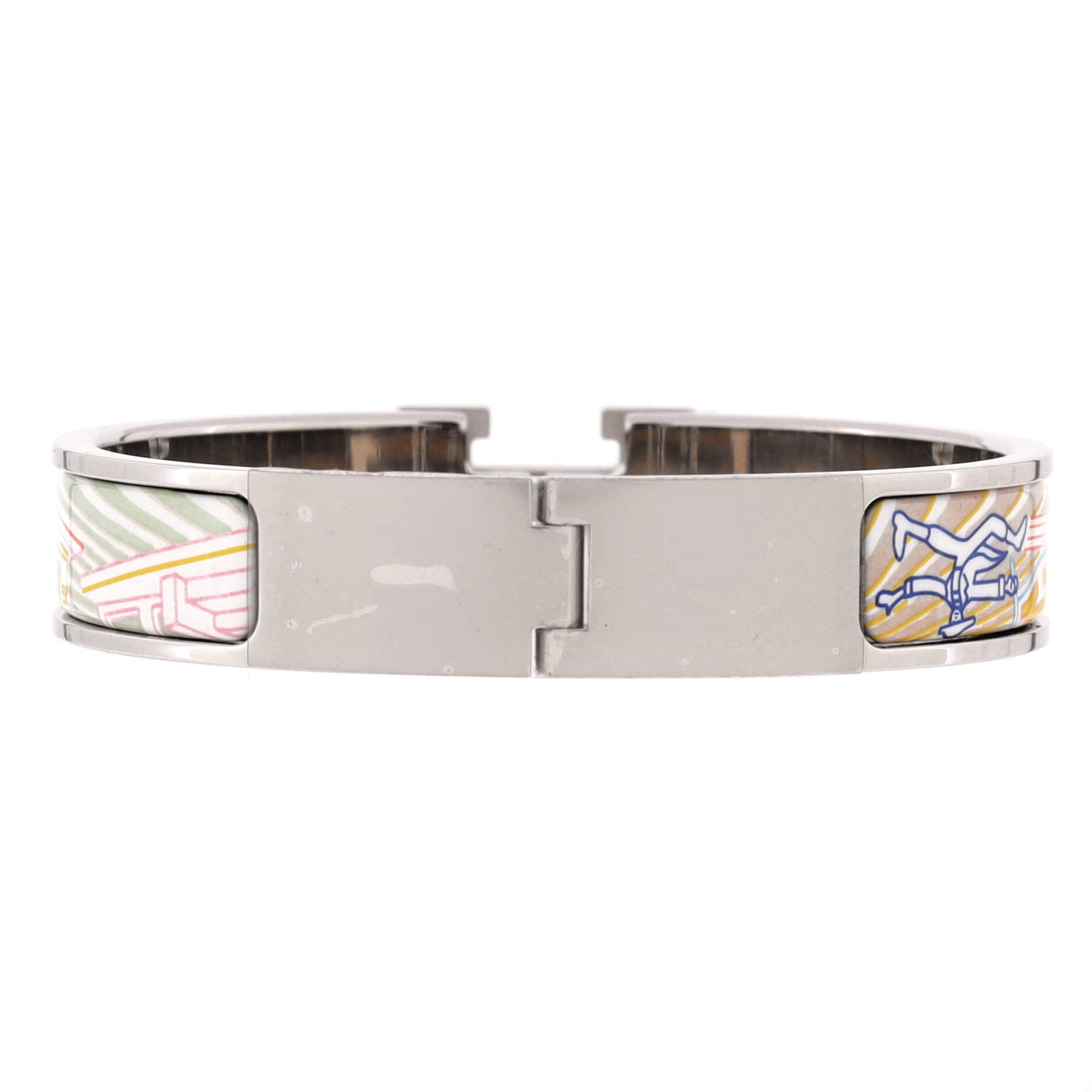 Clic H Bracelet Printed Enamel Extra Narrow