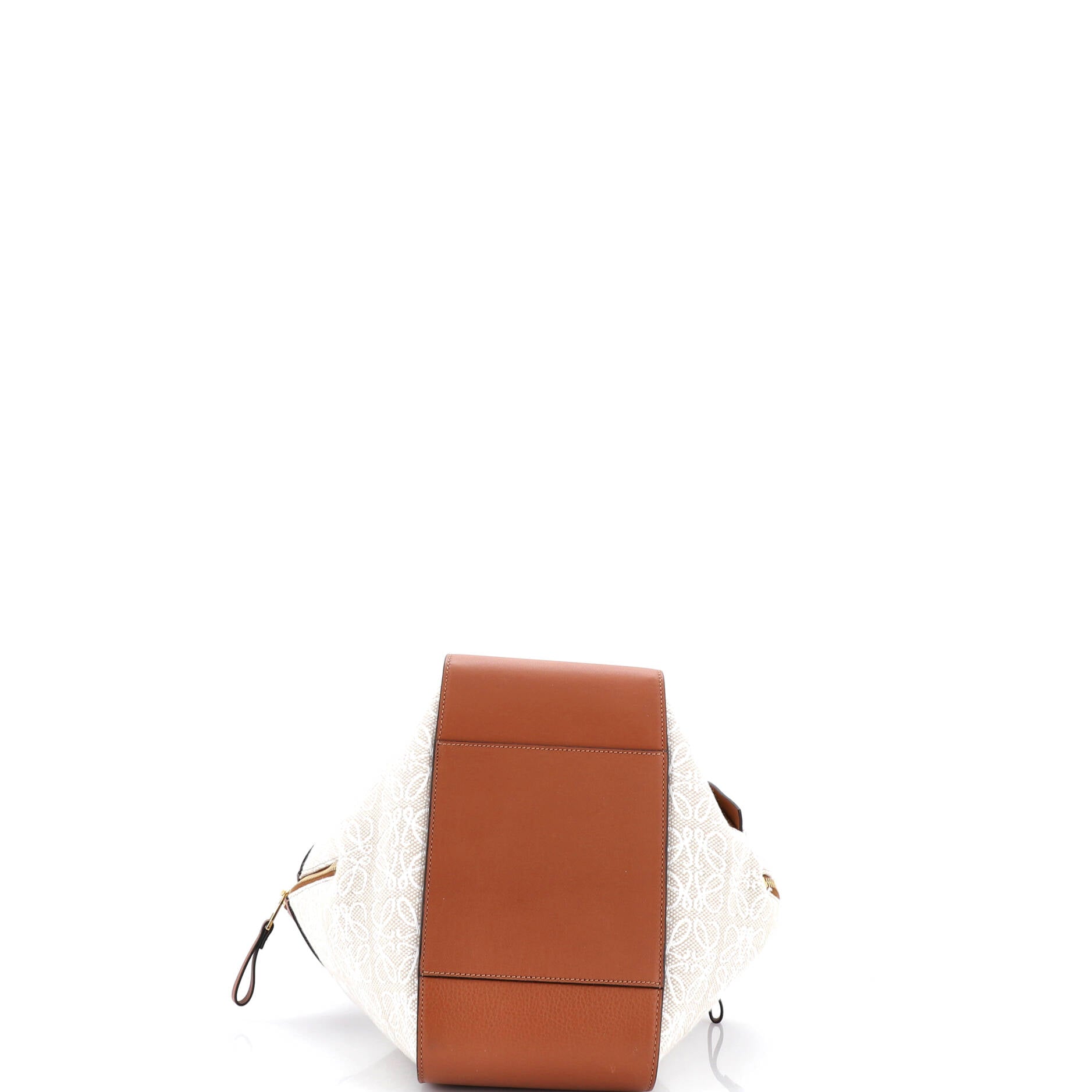 Hammock Bag Leather and Anagram Jacquard Small