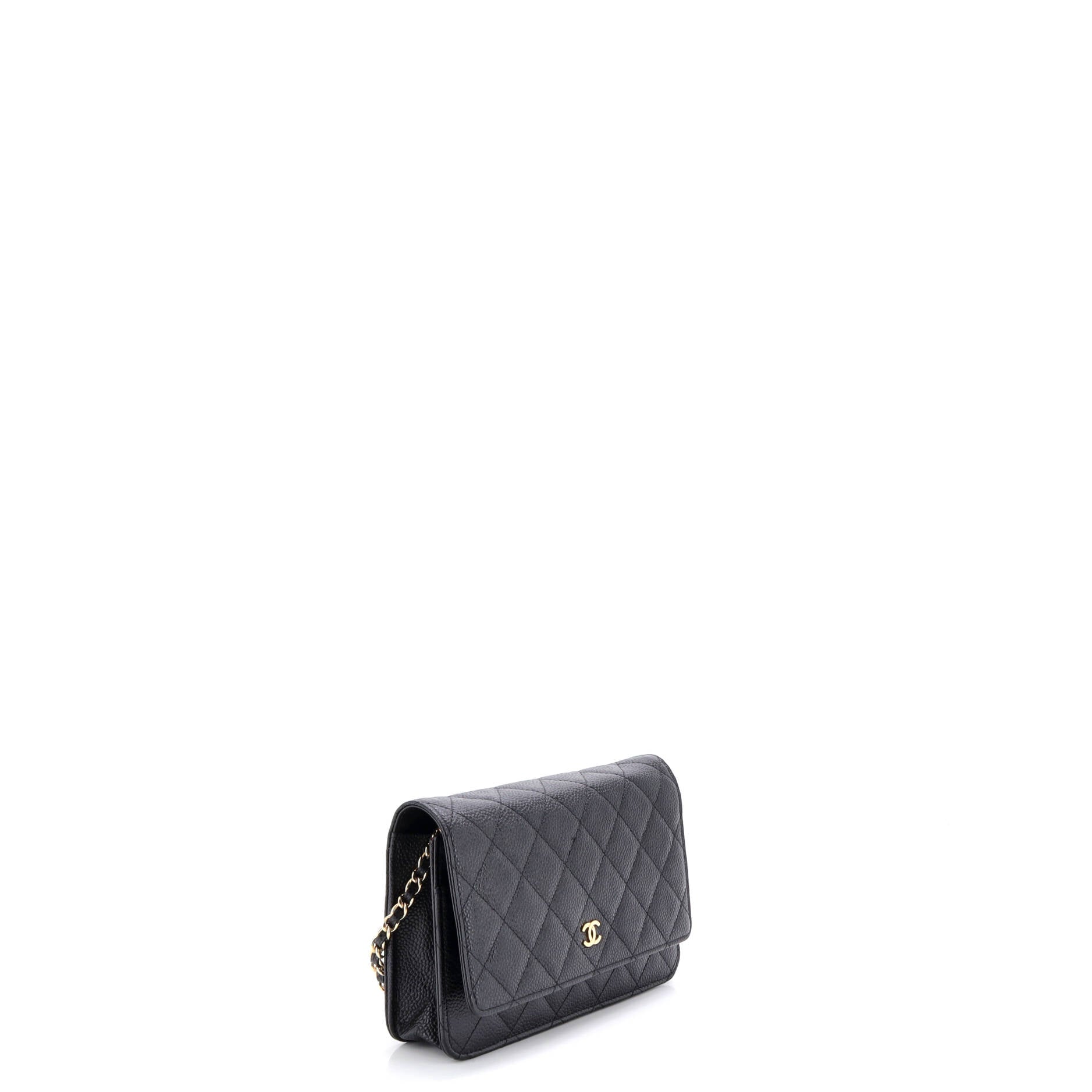 Wallet on Chain Quilted Caviar
