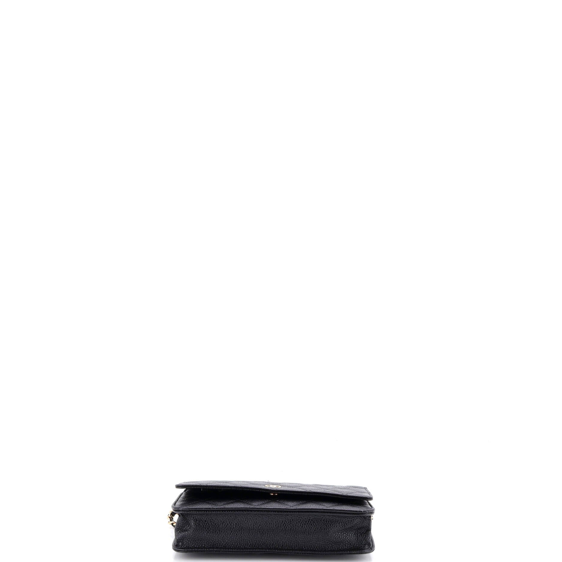 Wallet on Chain Quilted Caviar