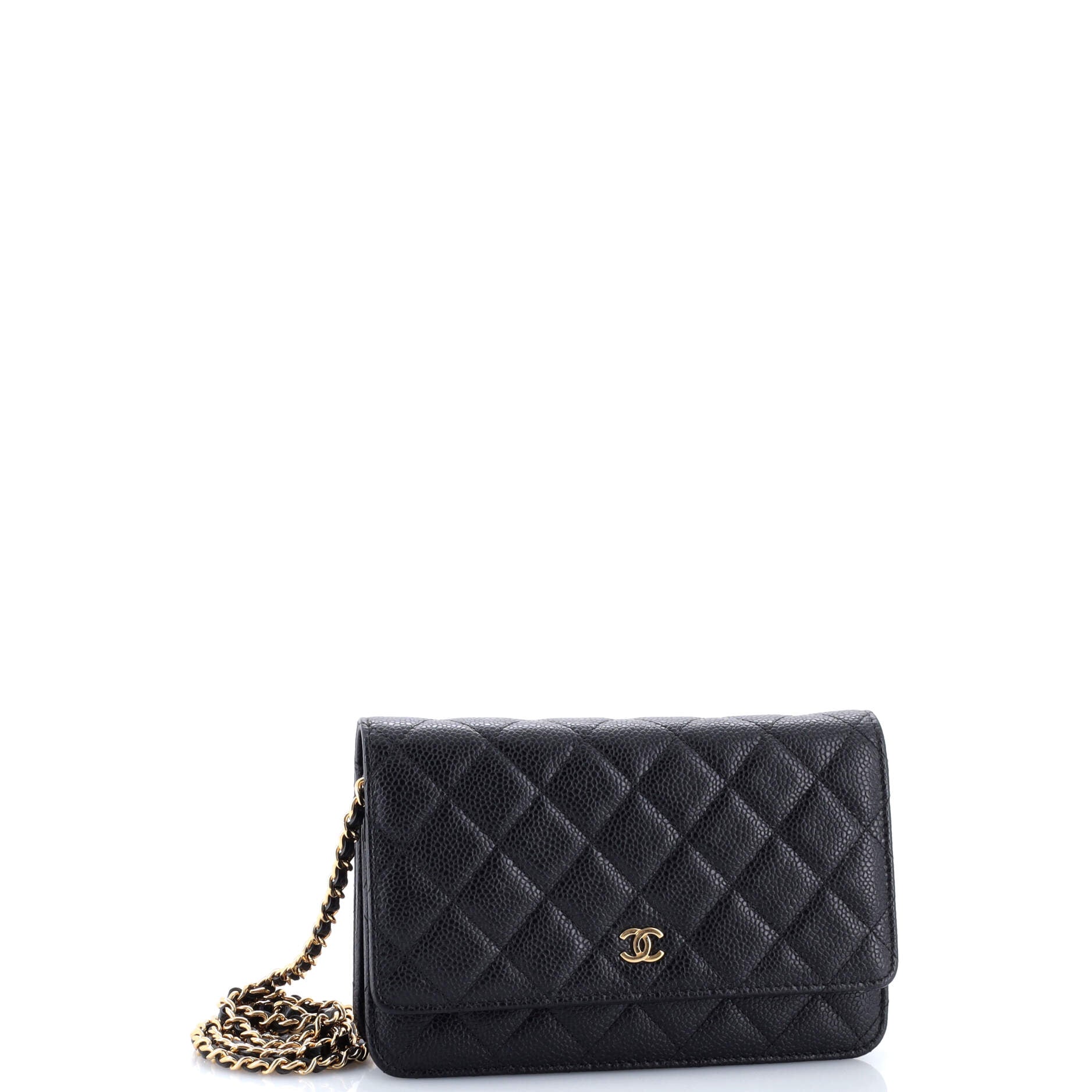 Wallet on Chain Quilted Caviar