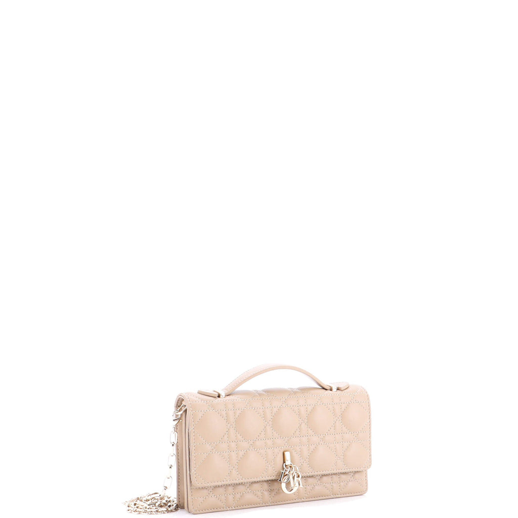 My Dior Top Handle Flap Bag Cannage Quilt Lambskin Mini