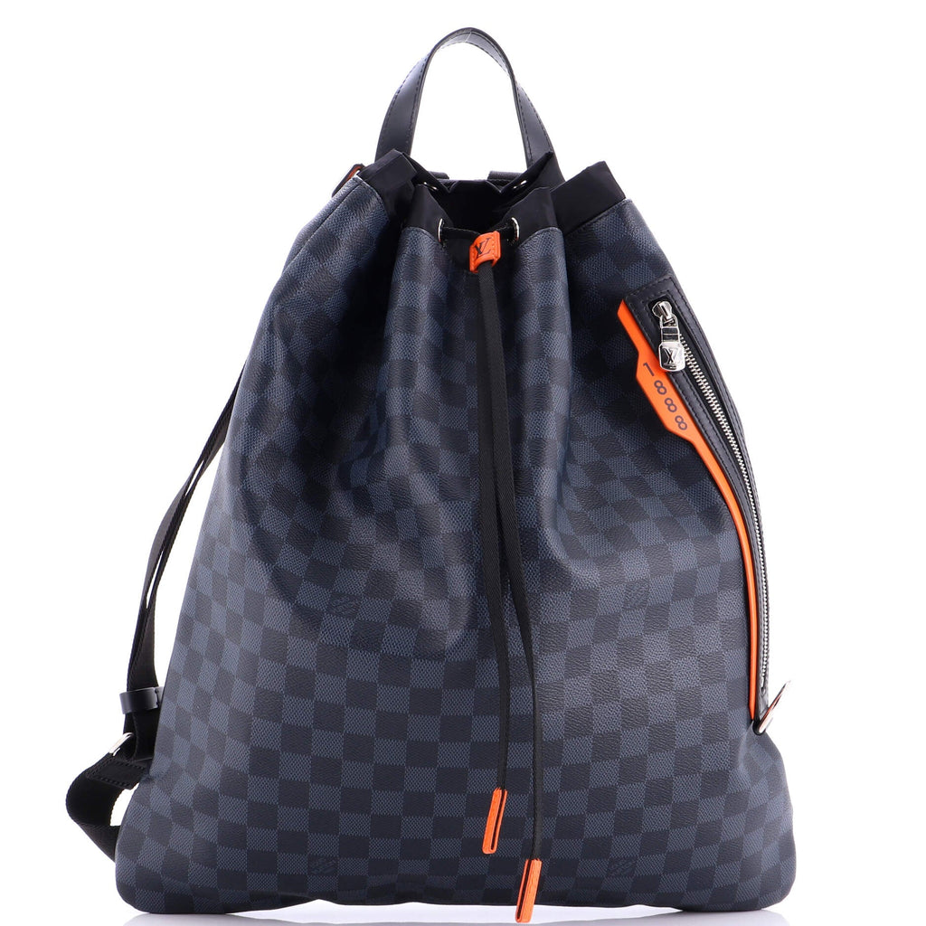 Drawstring Backpack Limited Edition Damier Cobalt Race