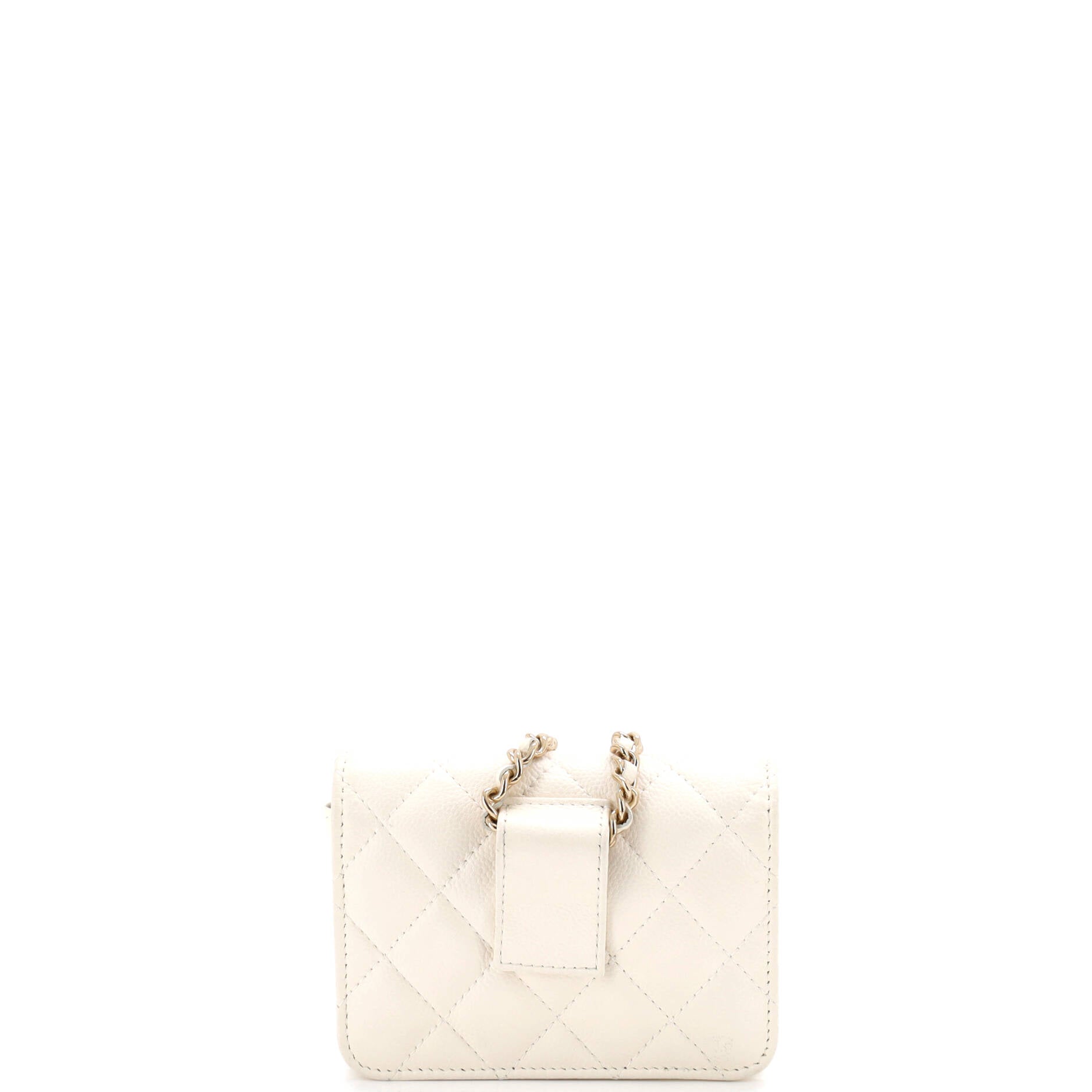 CC Bow Belt Bag Quilted Caviar Mini