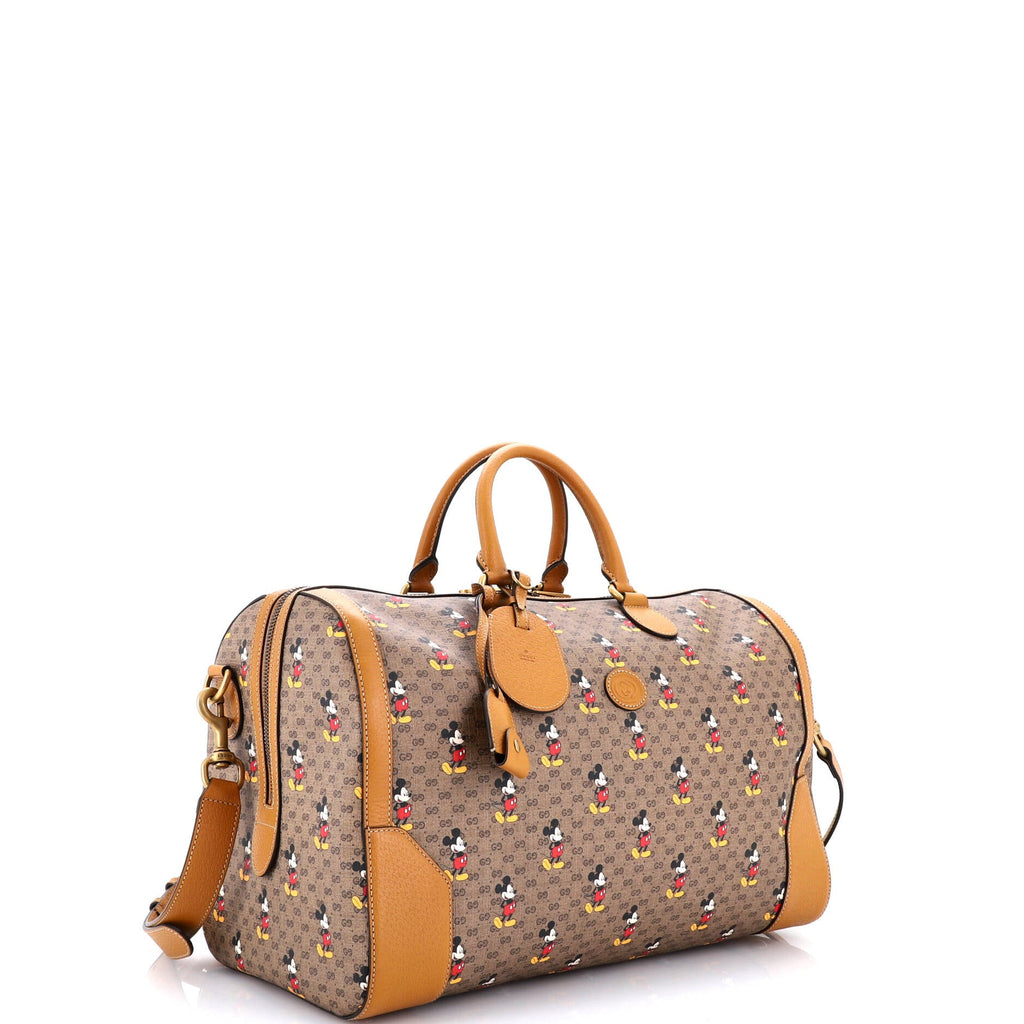 Disney Mickey Duffle Bag Printed Mini GG Coated Canvas Medium