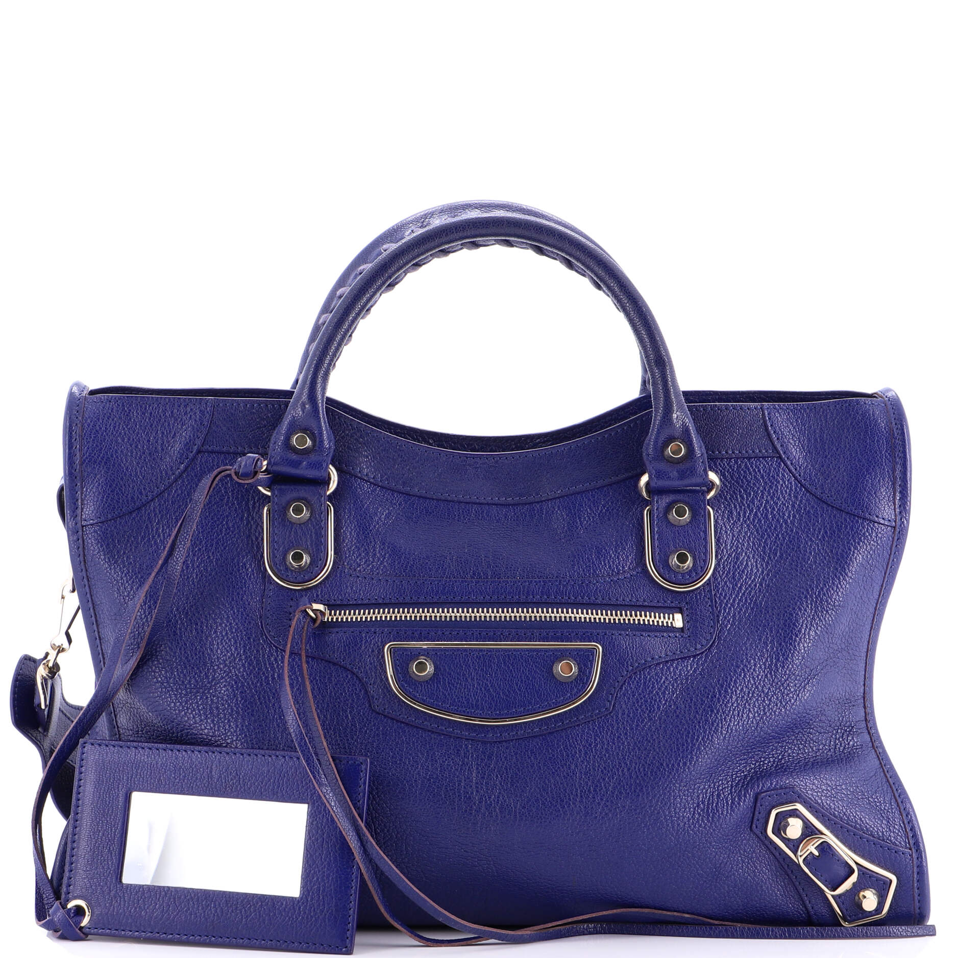 City Classic Metallic Edge Bag Leather Medium