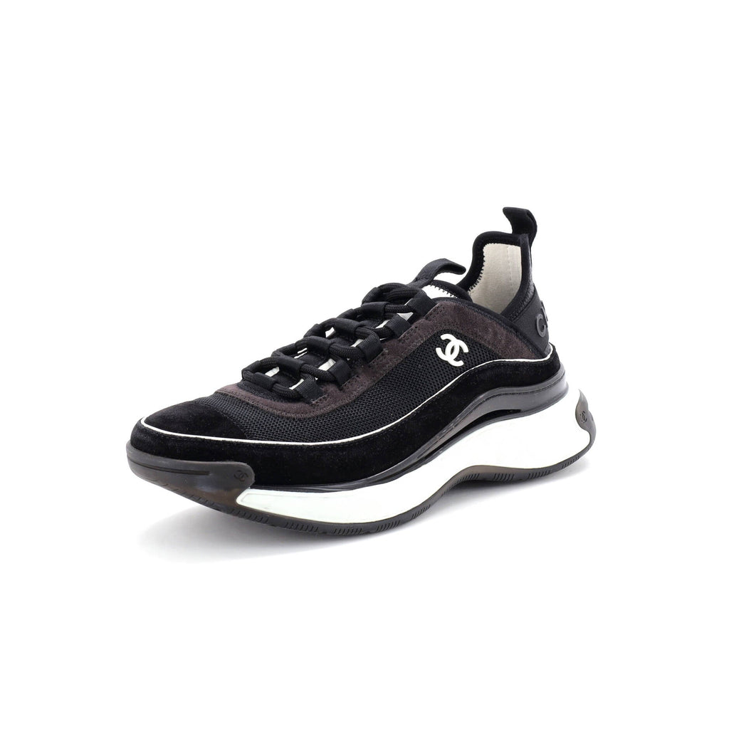 Women's CC Cap Toe Logo Sneakers Suede and Mixed Fibers