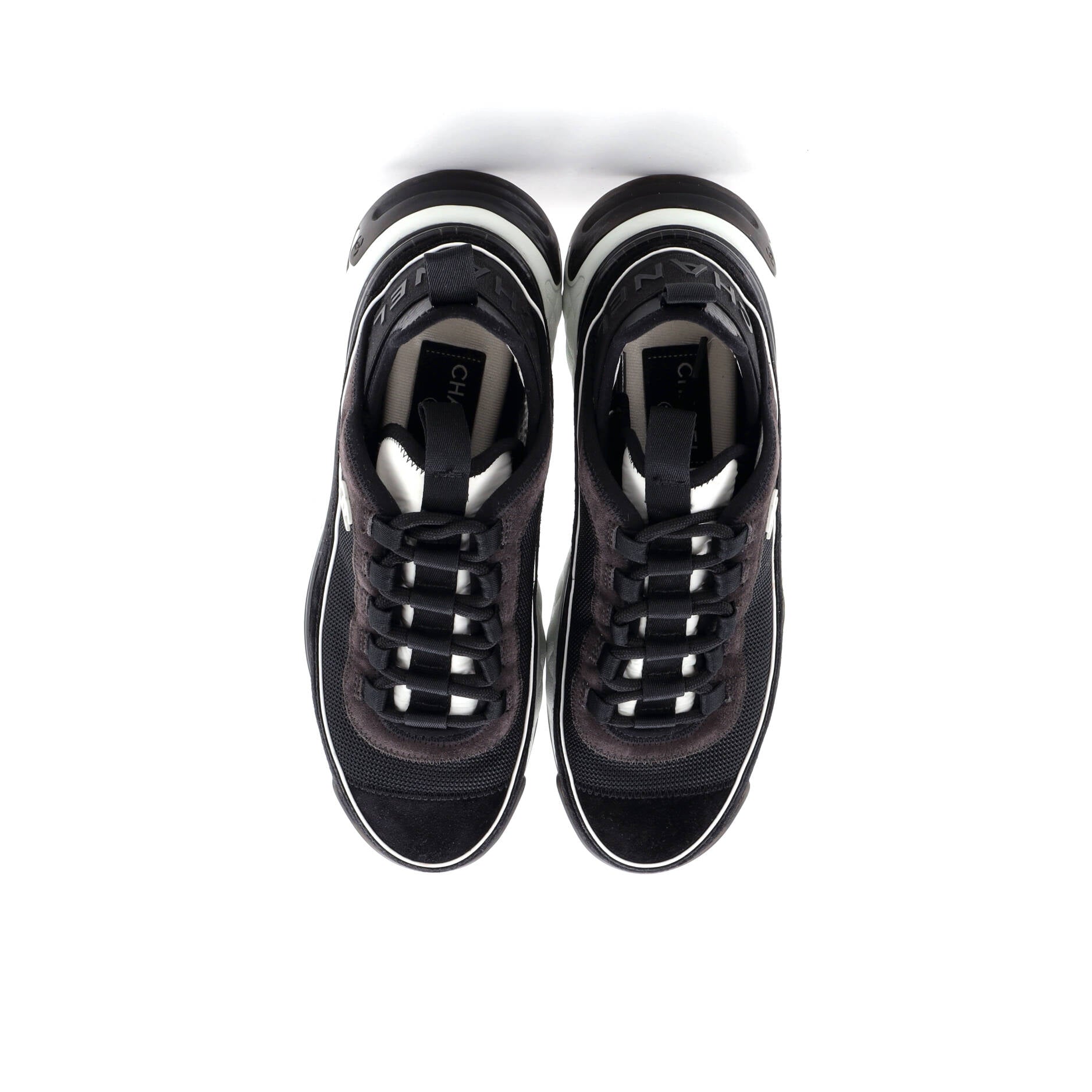 Women's CC Cap Toe Logo Sneakers Suede and Mixed Fibers