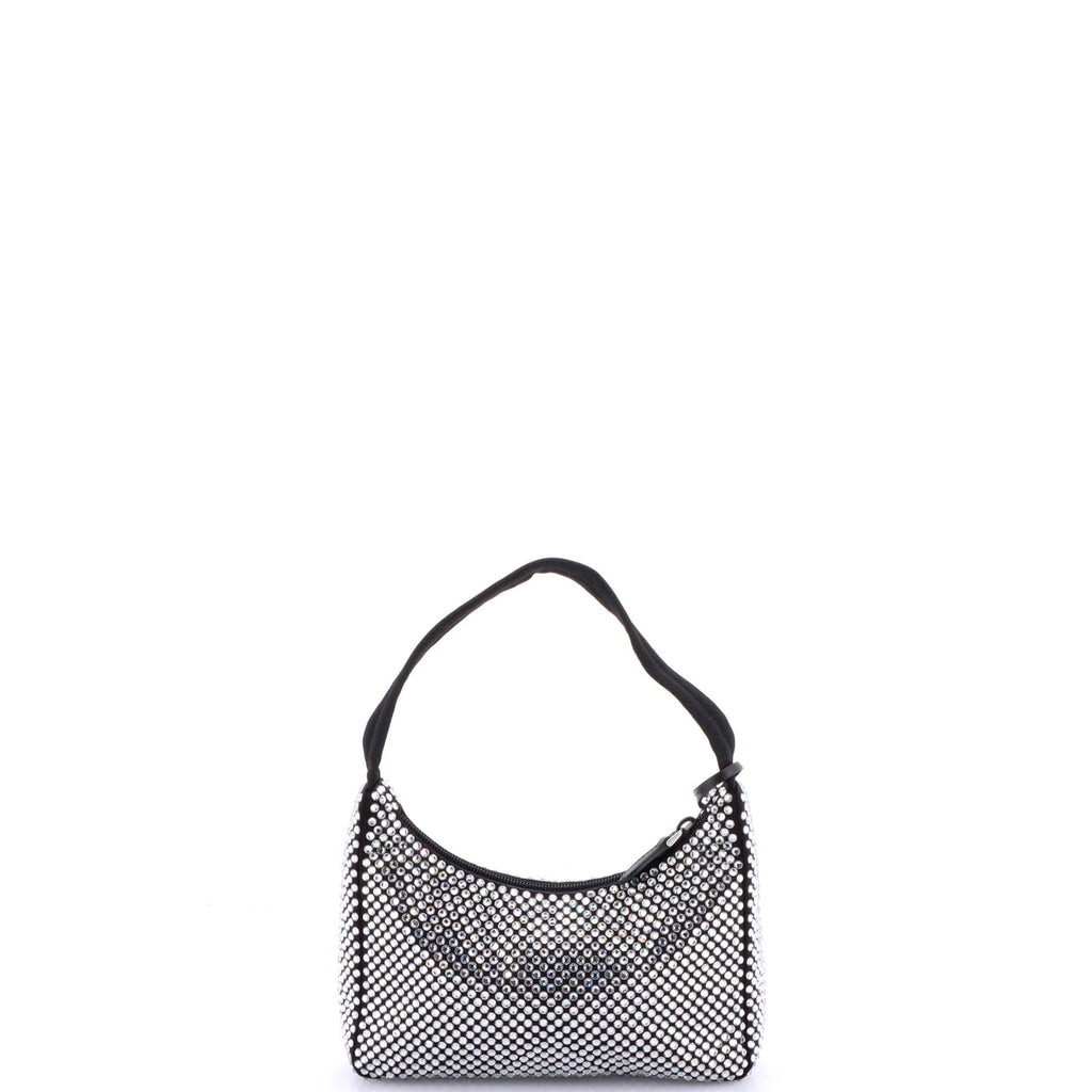 Re-Edition 2000 Hobo Crystal Embellished Satin Mini
