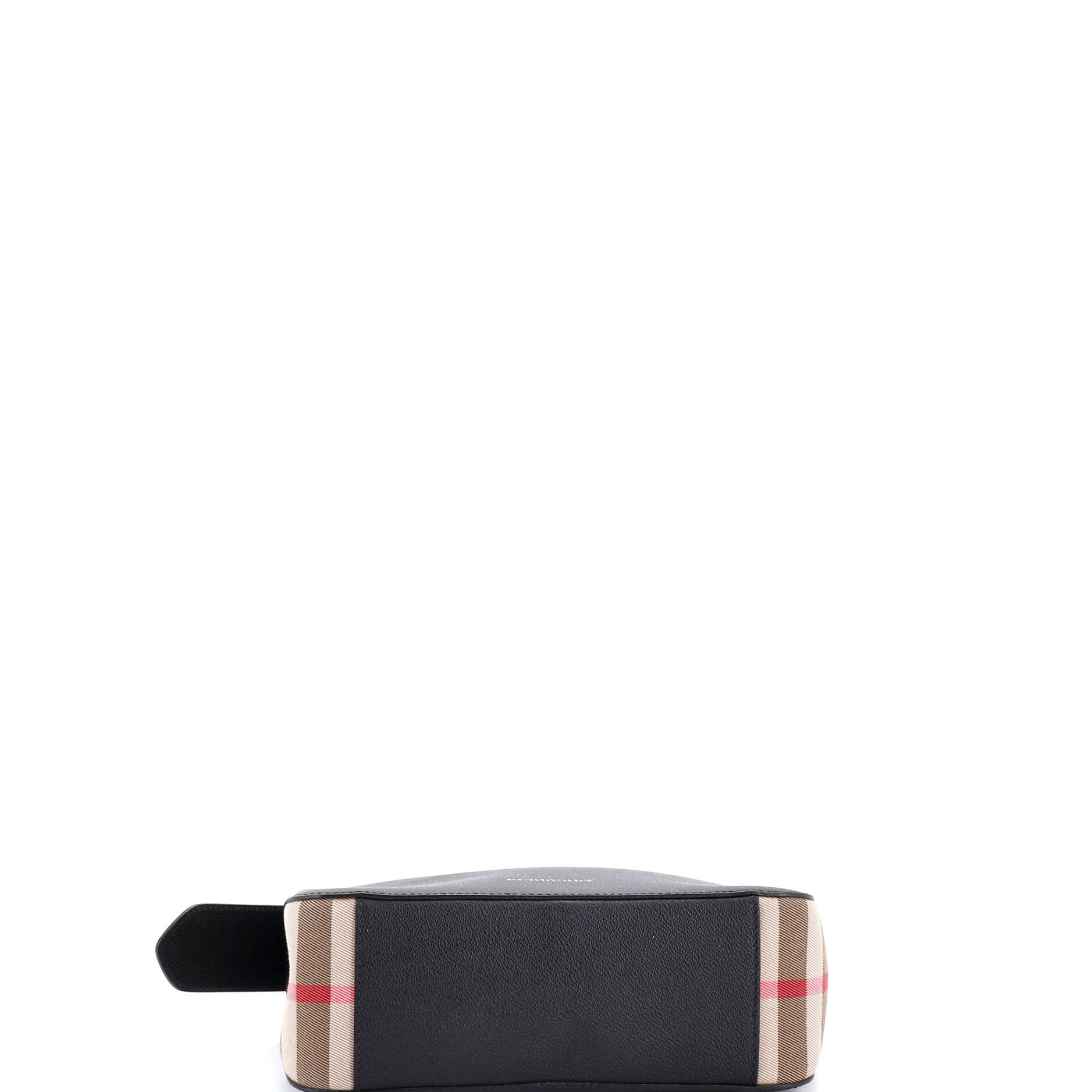 Helmsley Crossbody Bag Leather with House Check Canvas Small