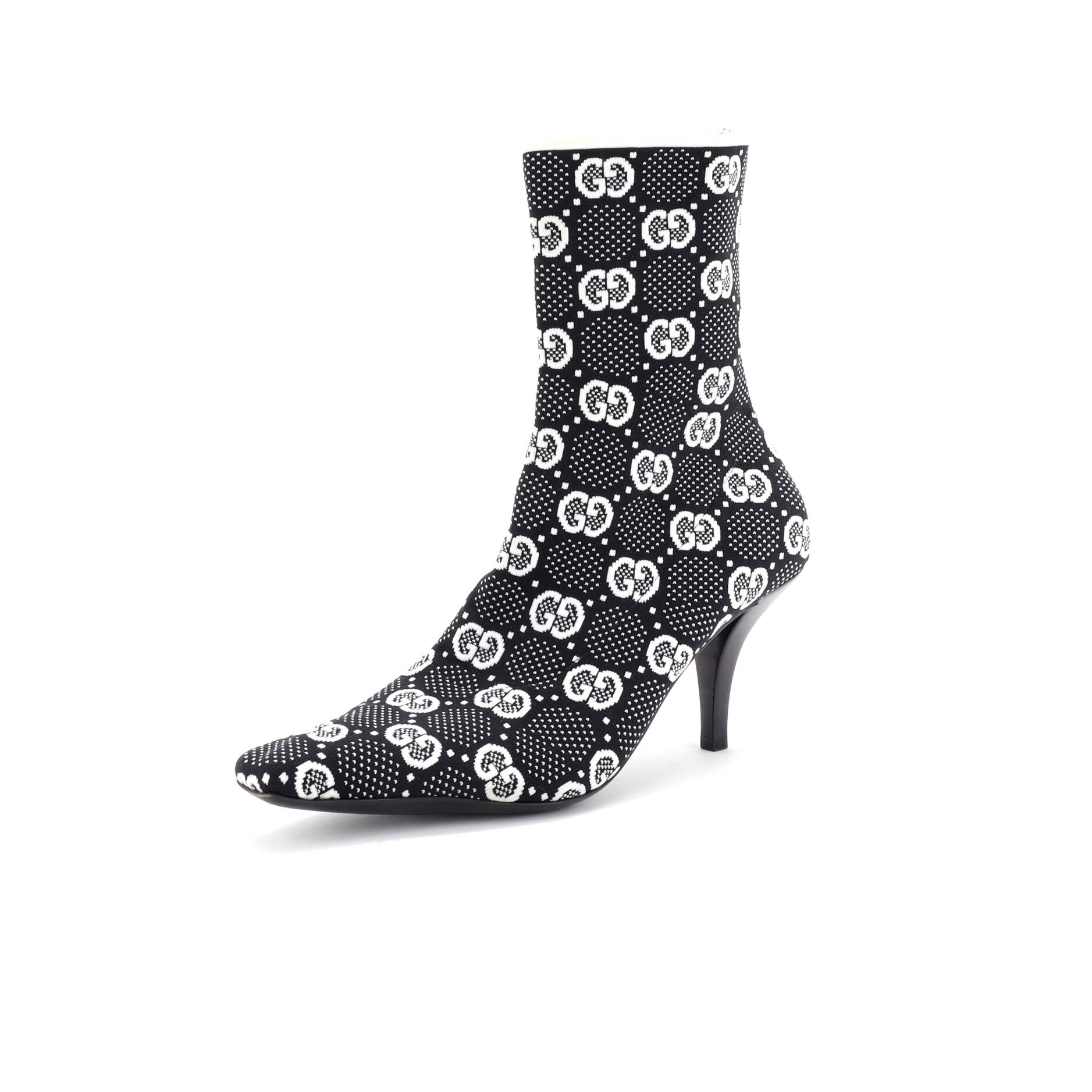 Women's Pointy Toe Sock Boots GG Technical Fabric