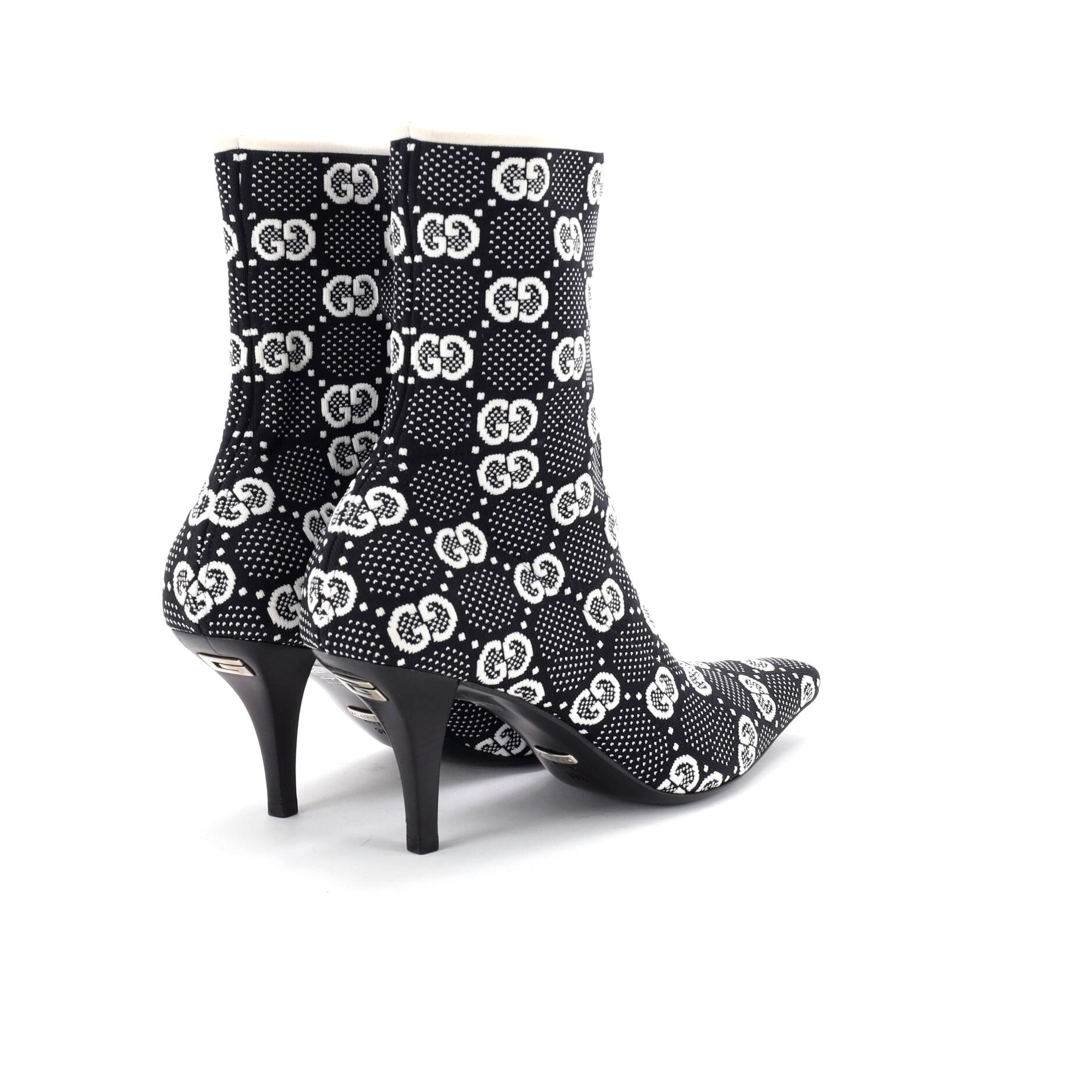 Women's Pointy Toe Sock Boots GG Technical Fabric