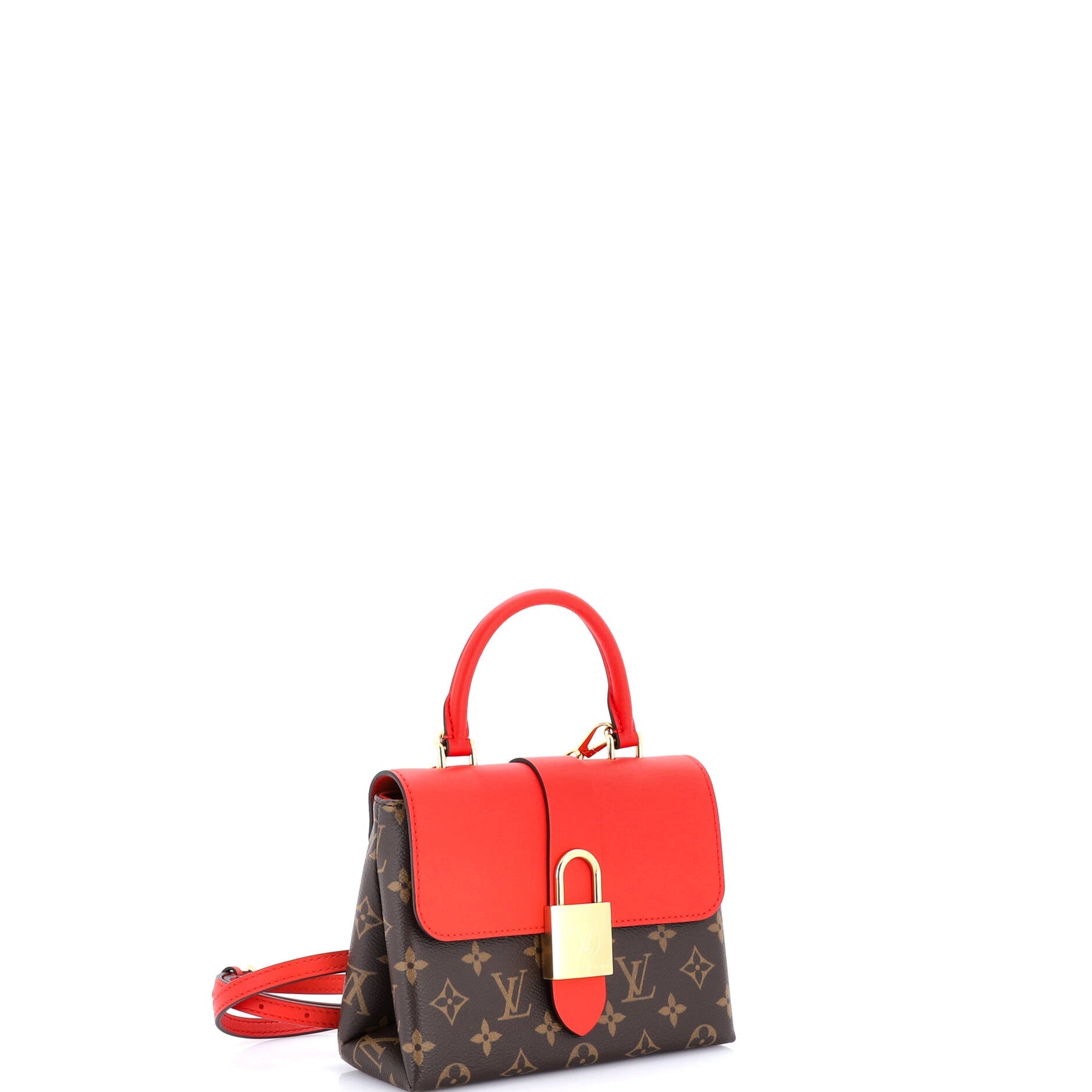 Locky Handbag Monogram Canvas with Leather BB