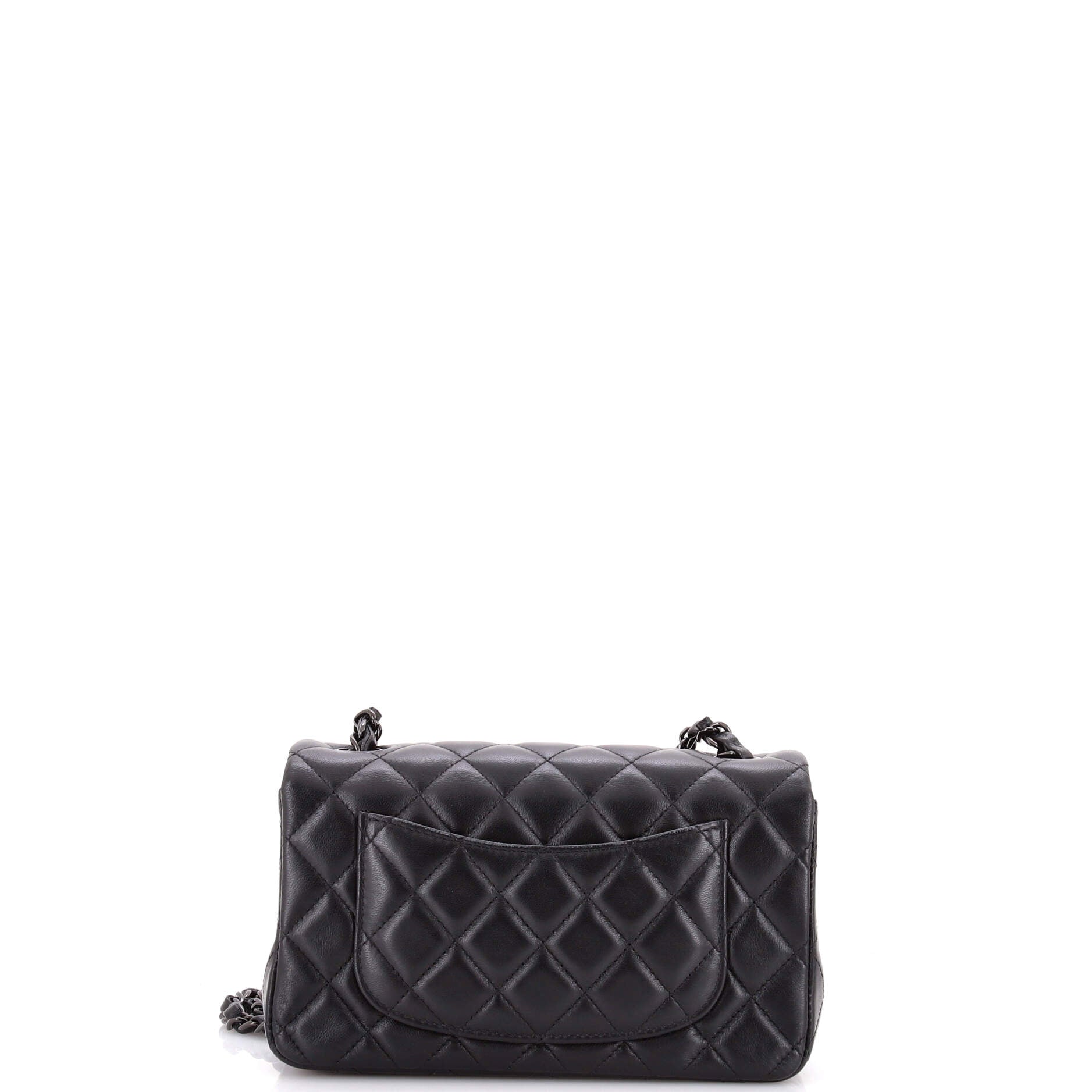 So Black Classic Single Flap Bag Quilted Lambskin Mini