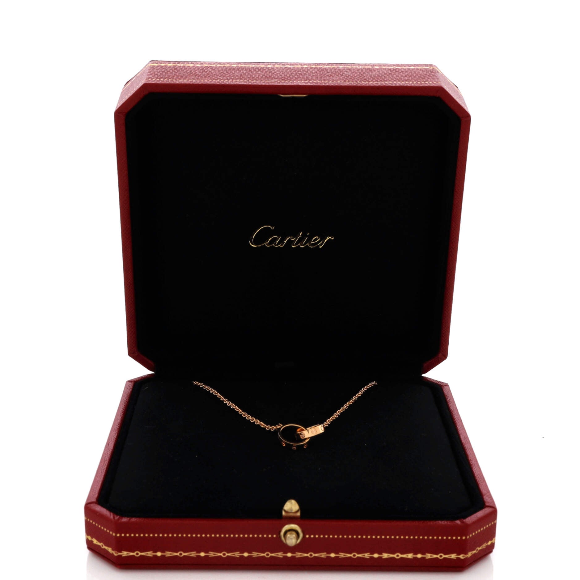 Love Interlocking Necklace 18K Rose Gold