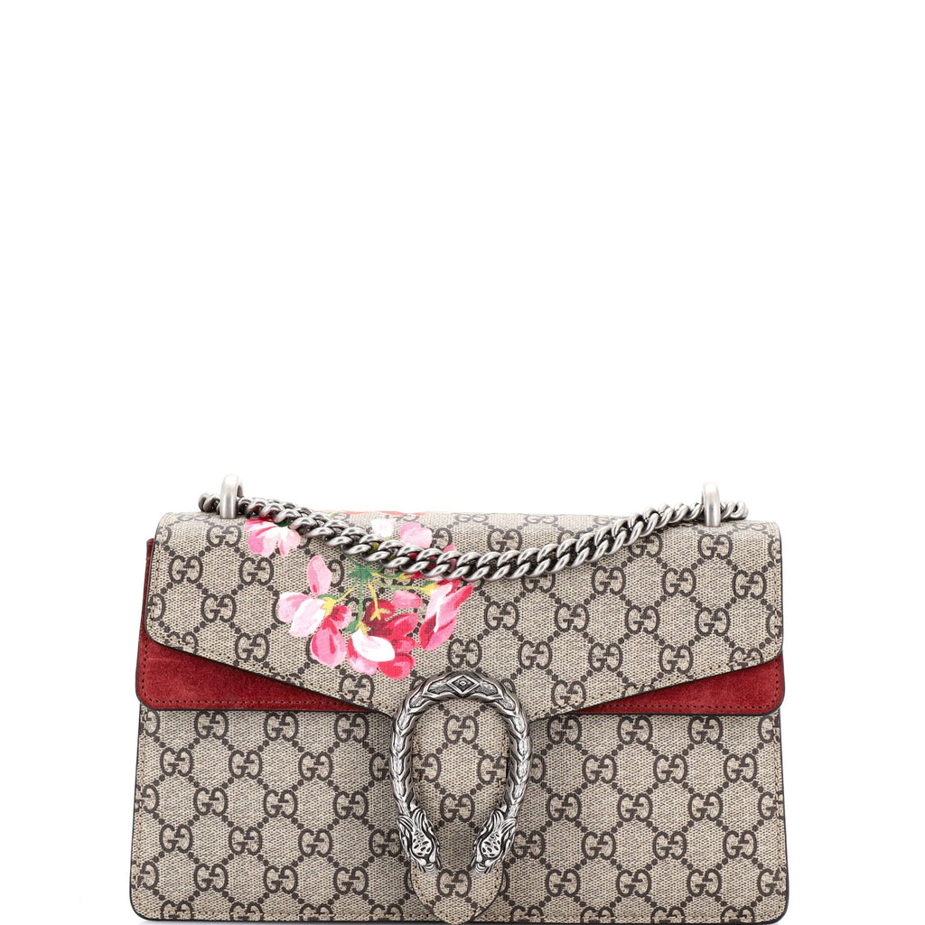 Dionysus Bag Blooms Print GG Coated Canvas Small