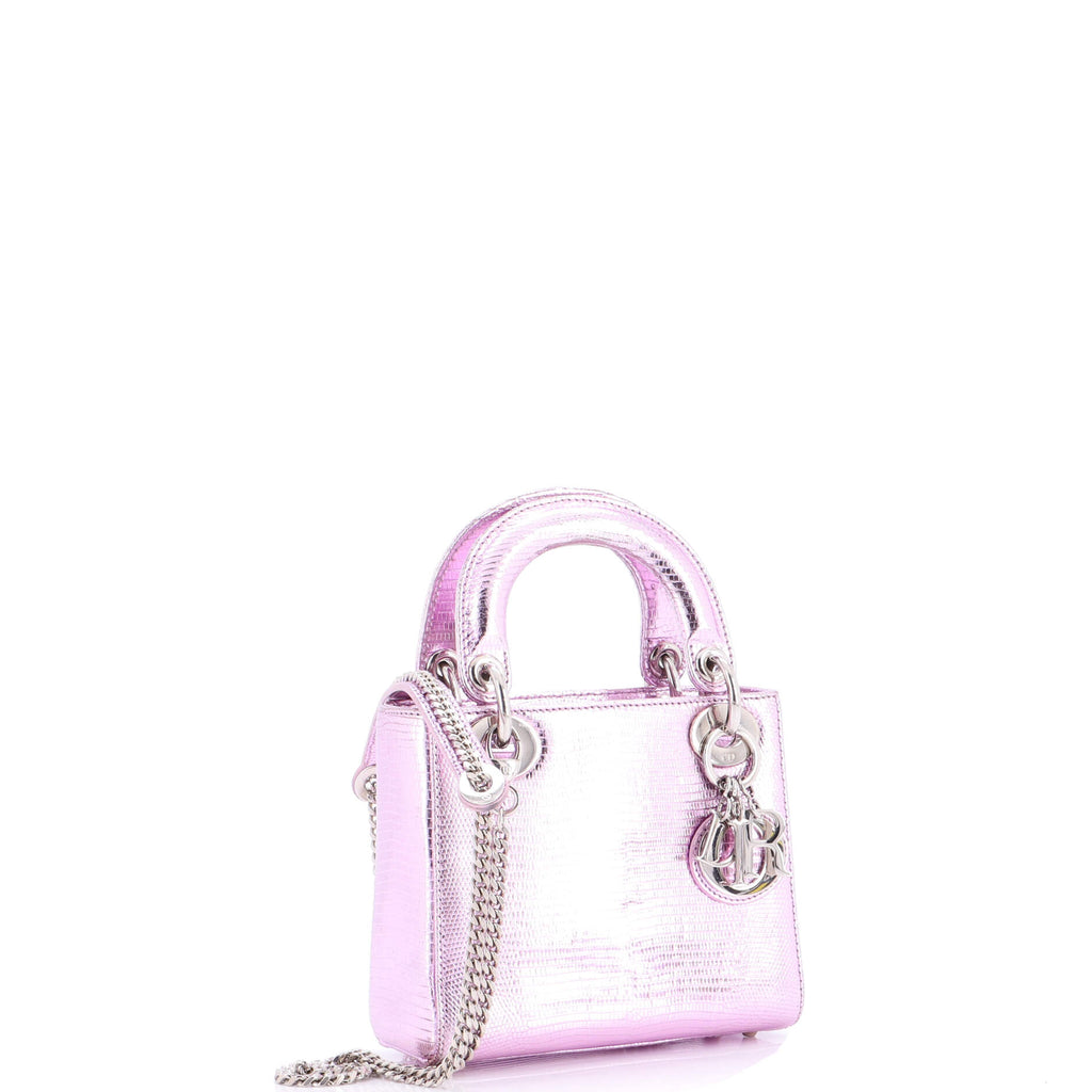 Lady Dior Chain Bag Lizard Mini