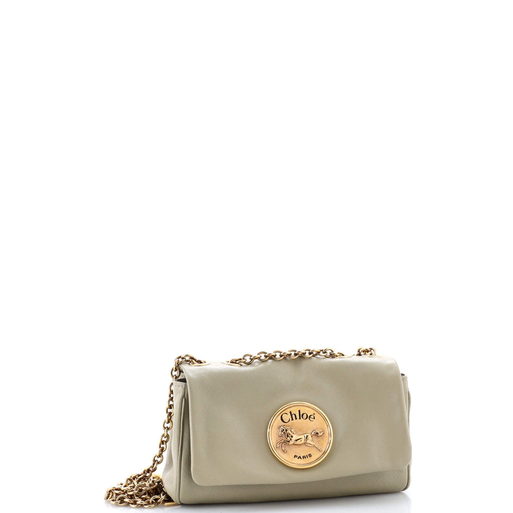 Heritage Chain Shoulder Bag Leather Small