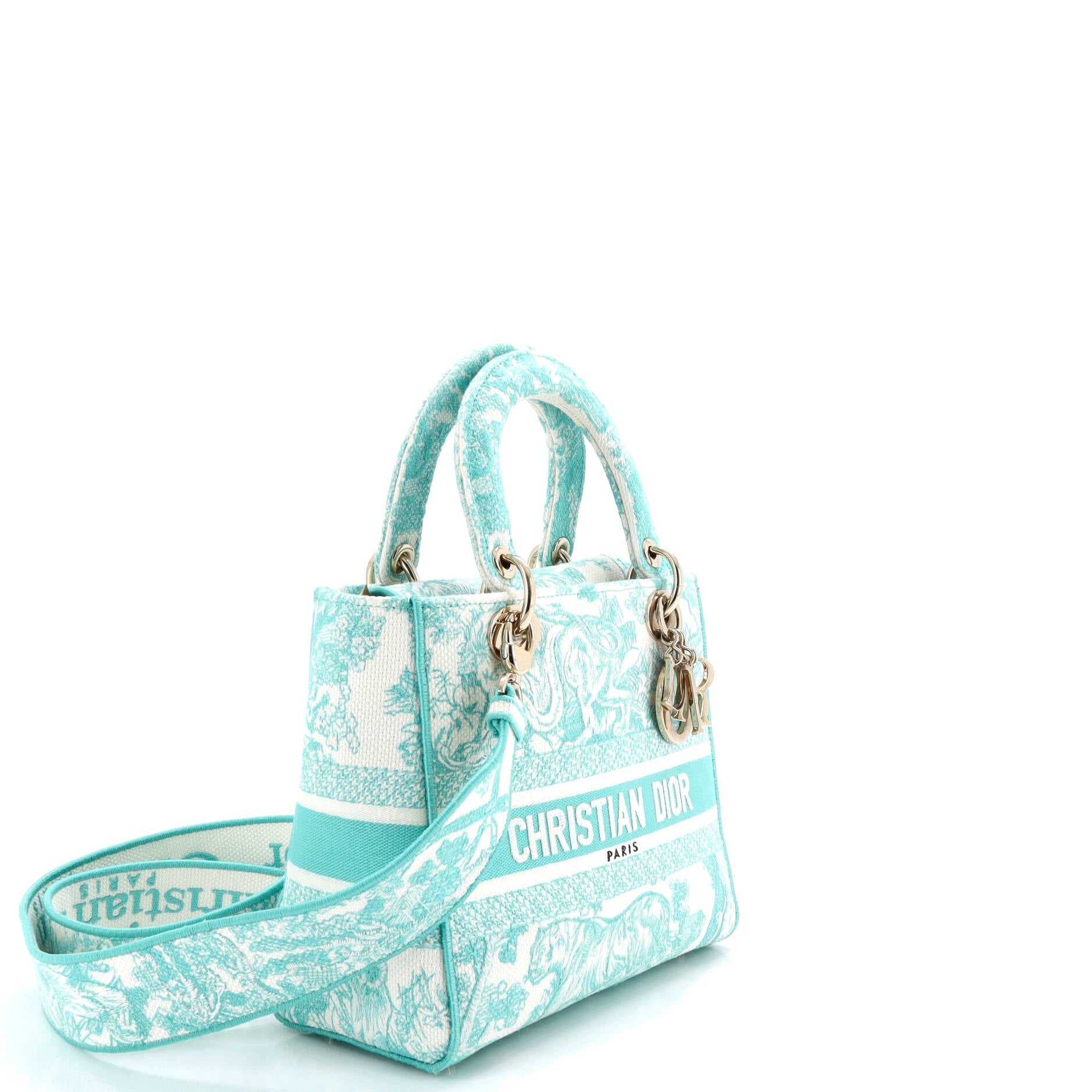 Toile de Jouy Lady D-Lite Bag Embroidered Canvas