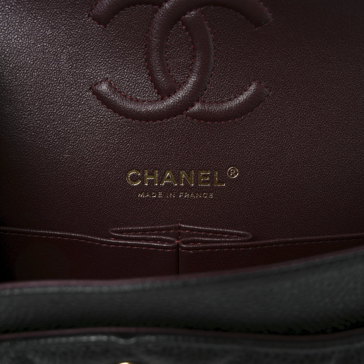 Caviar Quilted Small Double Flap Black