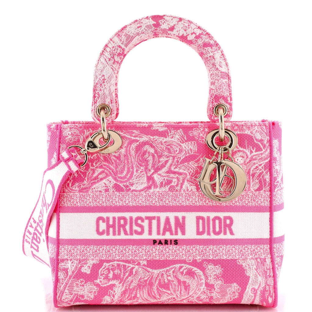 Toile de Jouy Lady D-Lite Bag Embroidered Canvas