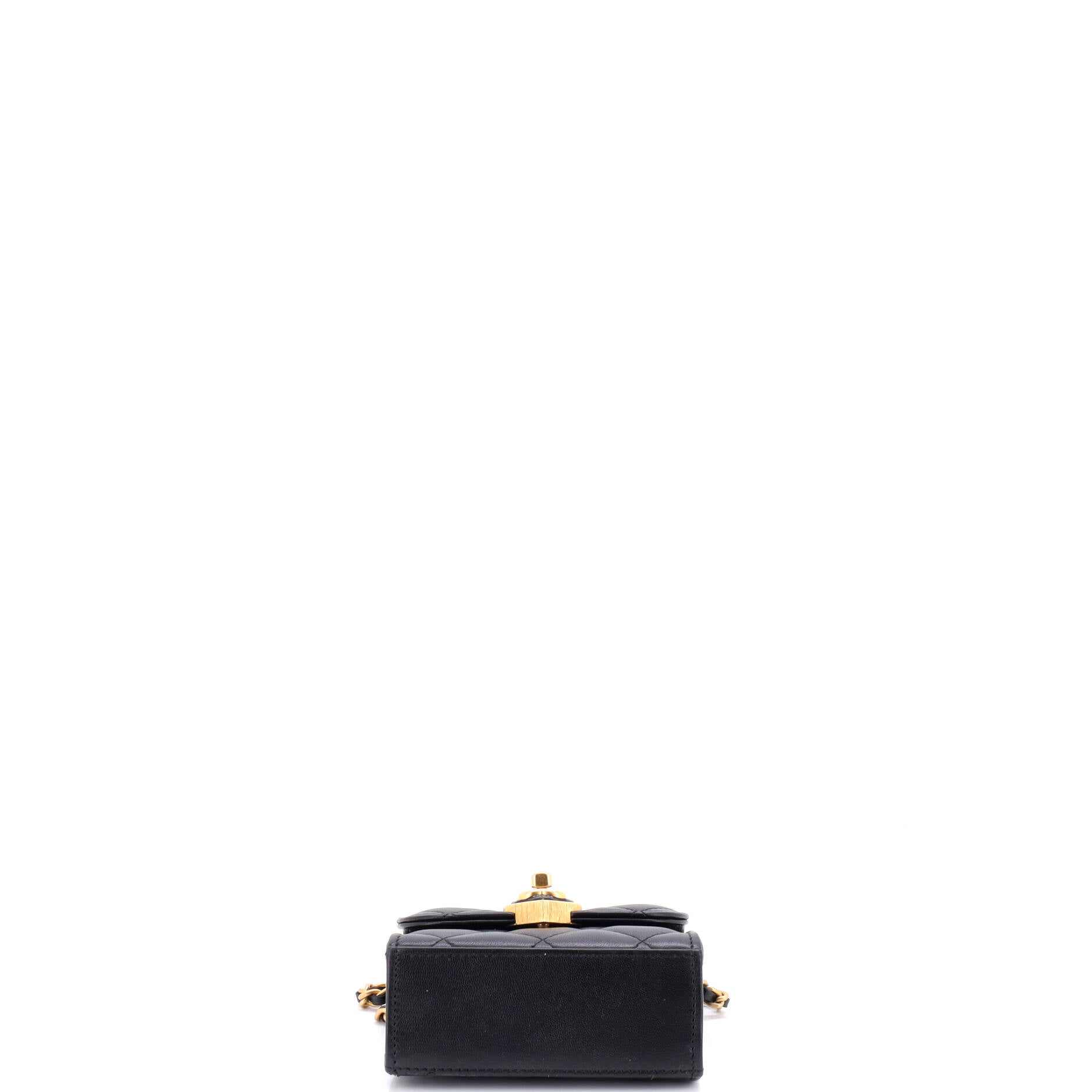 Coco Love CC Heart Clutch with Chain Quilted Lambskin Mini